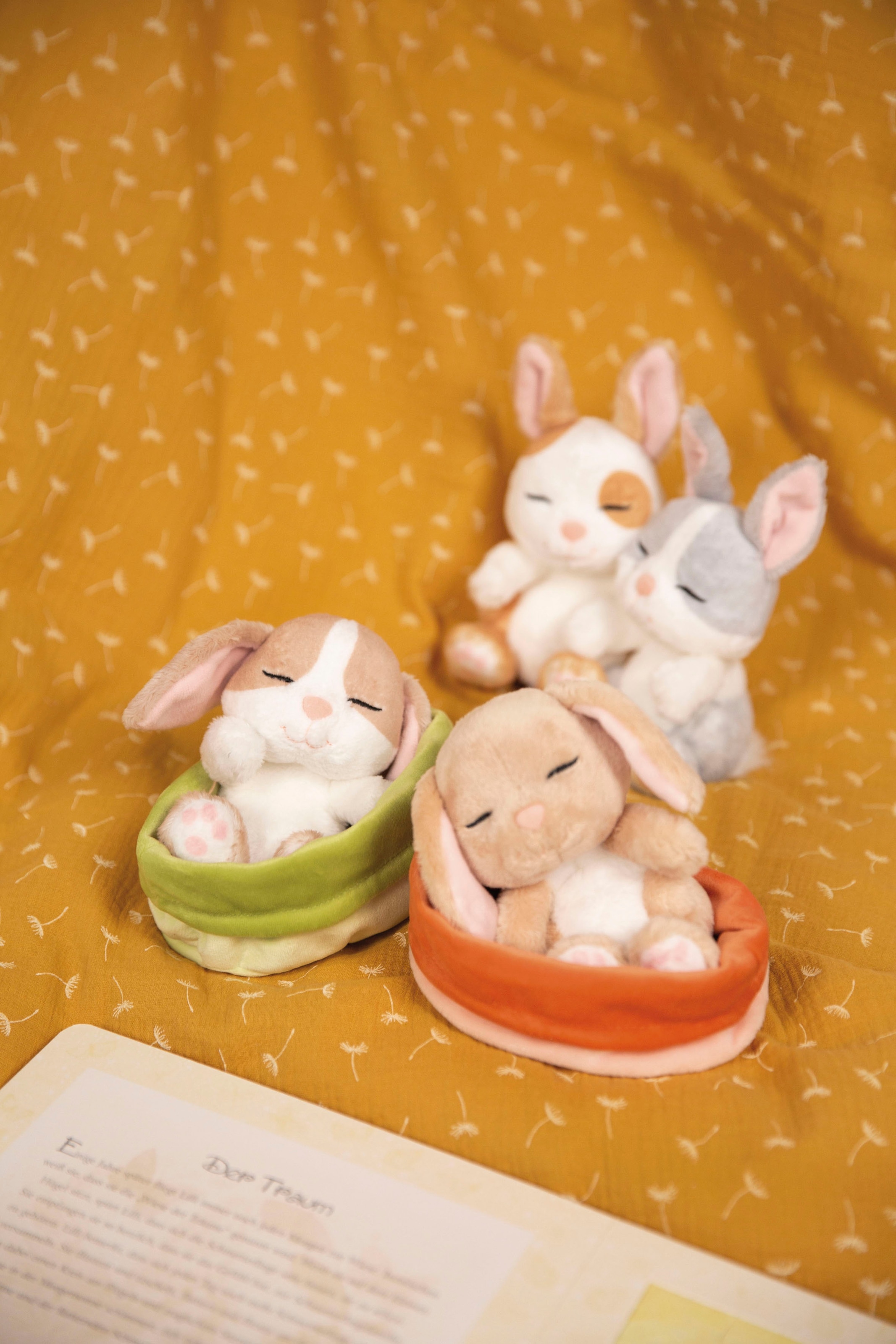 Nici Kuscheltier »Sleeping Pets, Hase grau/weiß, 12 cm«, im Körbchen