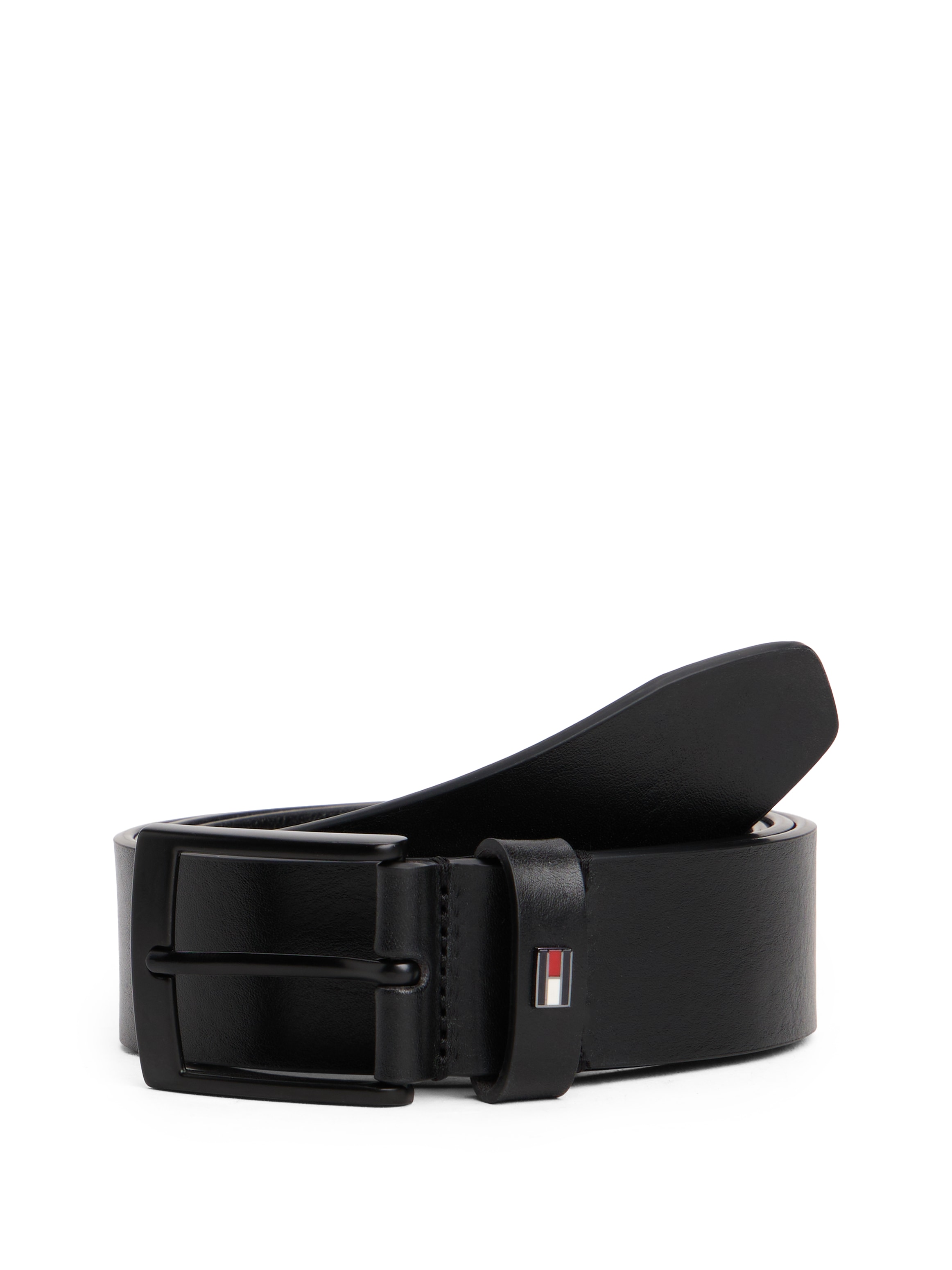 Tommy Hilfiger Ledergürtel »ADAN 3.5 EXT«, Metalllogopatch, Einfachdornschnalle