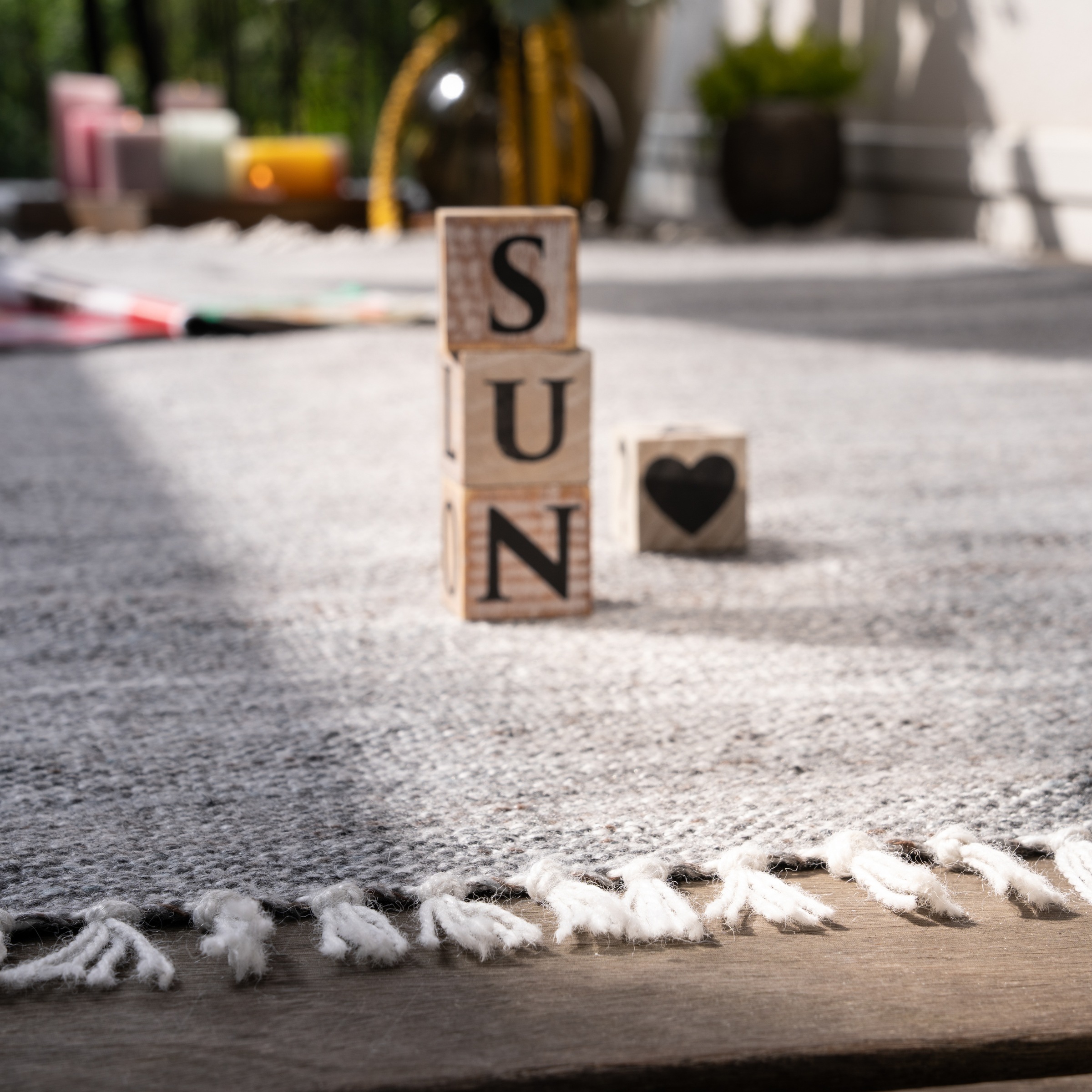 Obsession Teppich »My Nador 565« rechteckig 2 mm Höhe meliert, mit Fransen, In- und Outdoor geeignet