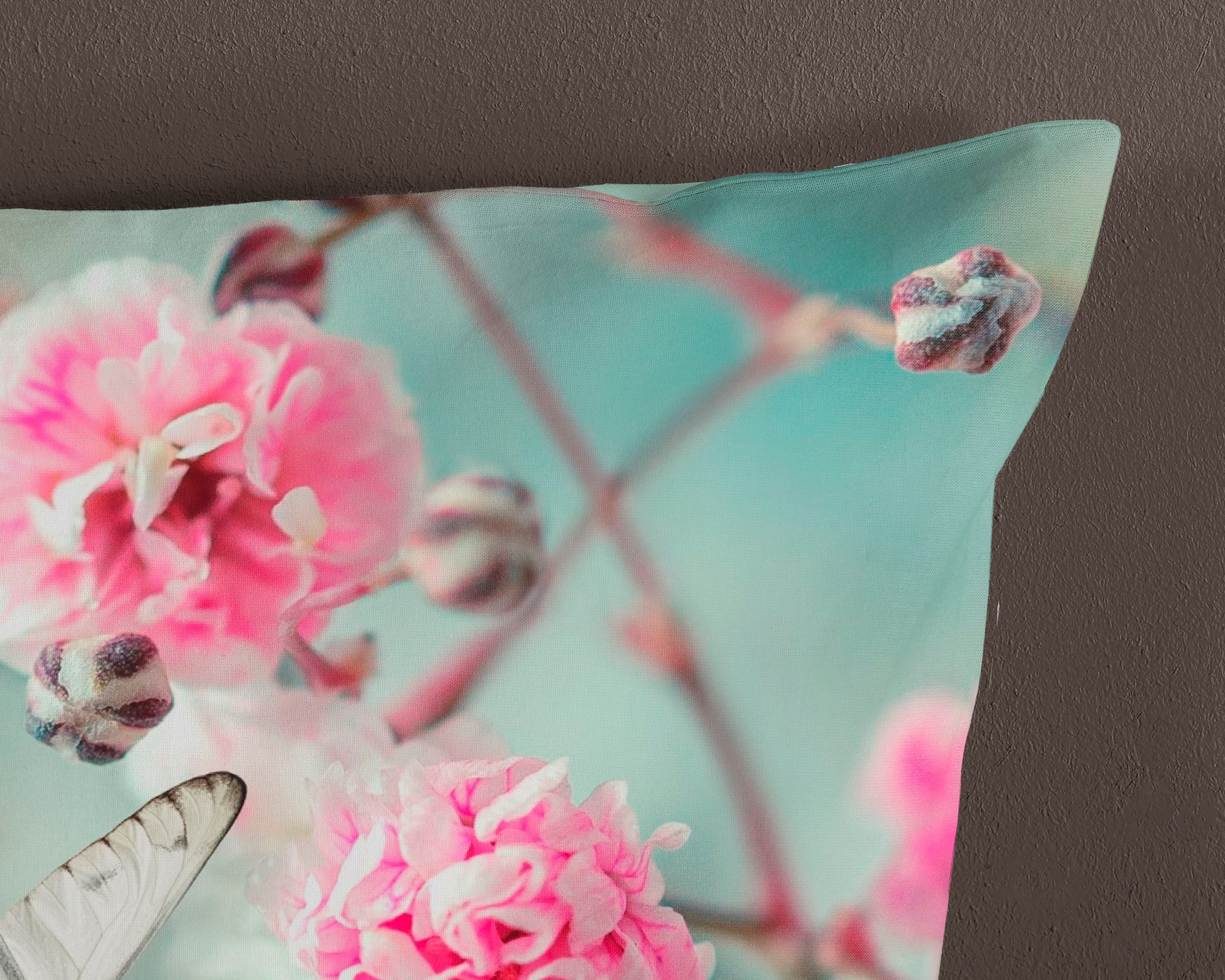 good morning Wendebettwäsche »Adel«, 100% Baumwolle, 135x200, Reißverschluss, Wendeoptik, Blumen, Minz Grün