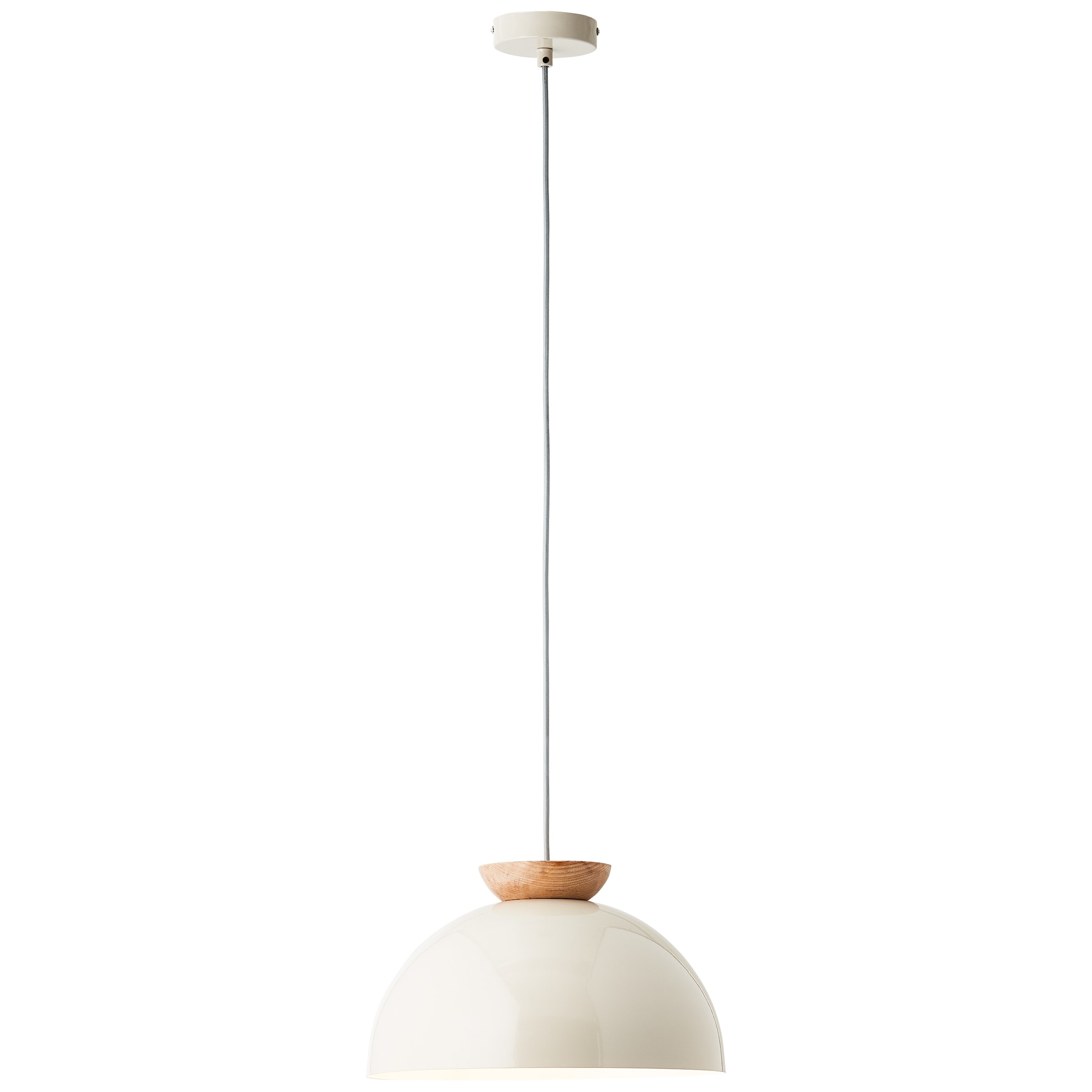 Brilliant Pendelleuchte »Nalam«, 1 flammig, Leuchtmittel E27 | ohne Leuchtmittel, 174,5 x 35 cm, 1 x E27, kürzbar, Metall/Holz, grau