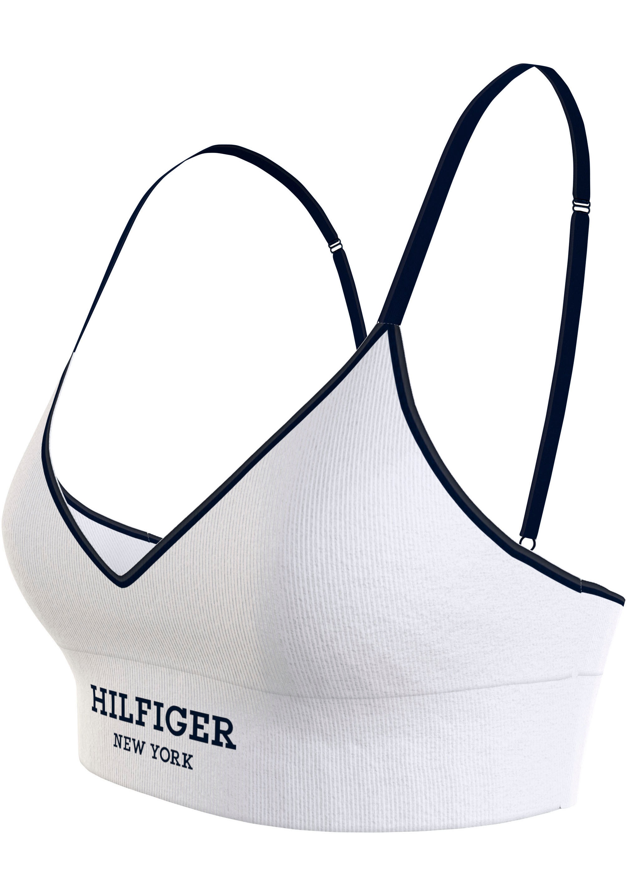 Tommy Hilfiger Underwear Bralette-BH »TRIANGLE RP«, mit verstellbaren Träger, Rippware, Logo-Schriftzug