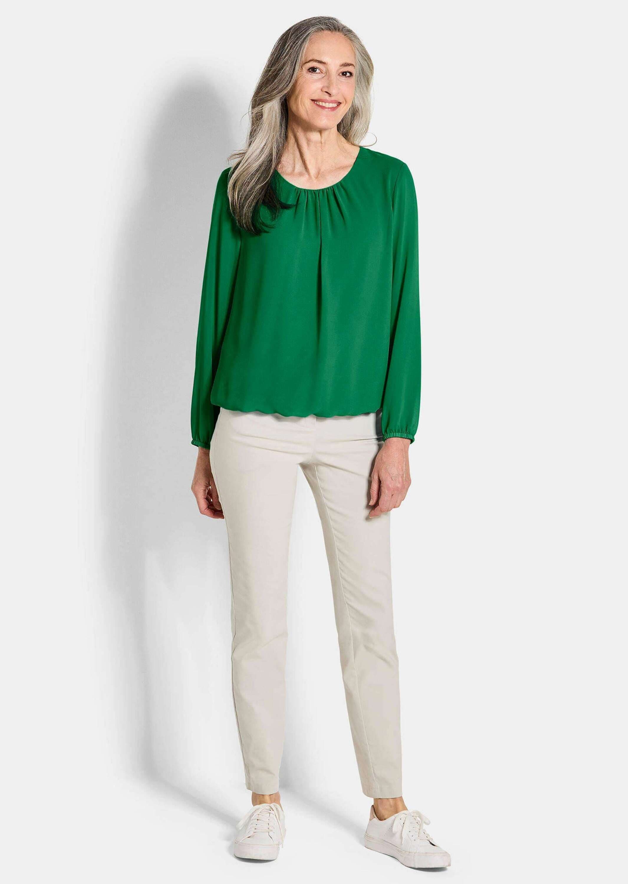 GOLDNER Klassische Bluse »Kurzgröße Elegante Bluse aus Chiffon«