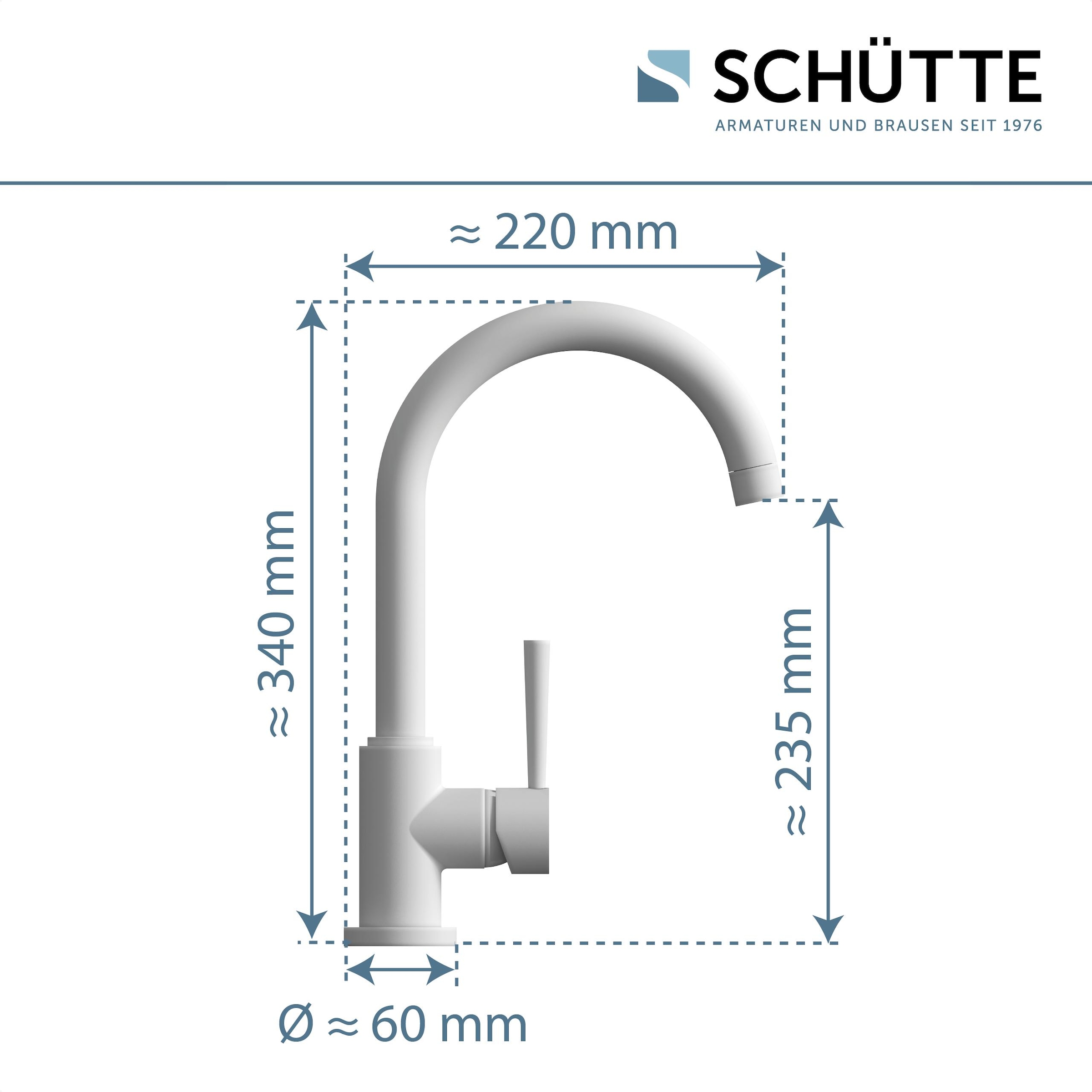 Schütte Spültischarmatur »CORNWALL« praktische Cold-Start-Funktion zum Energiesparen, 360° schwenkbar
