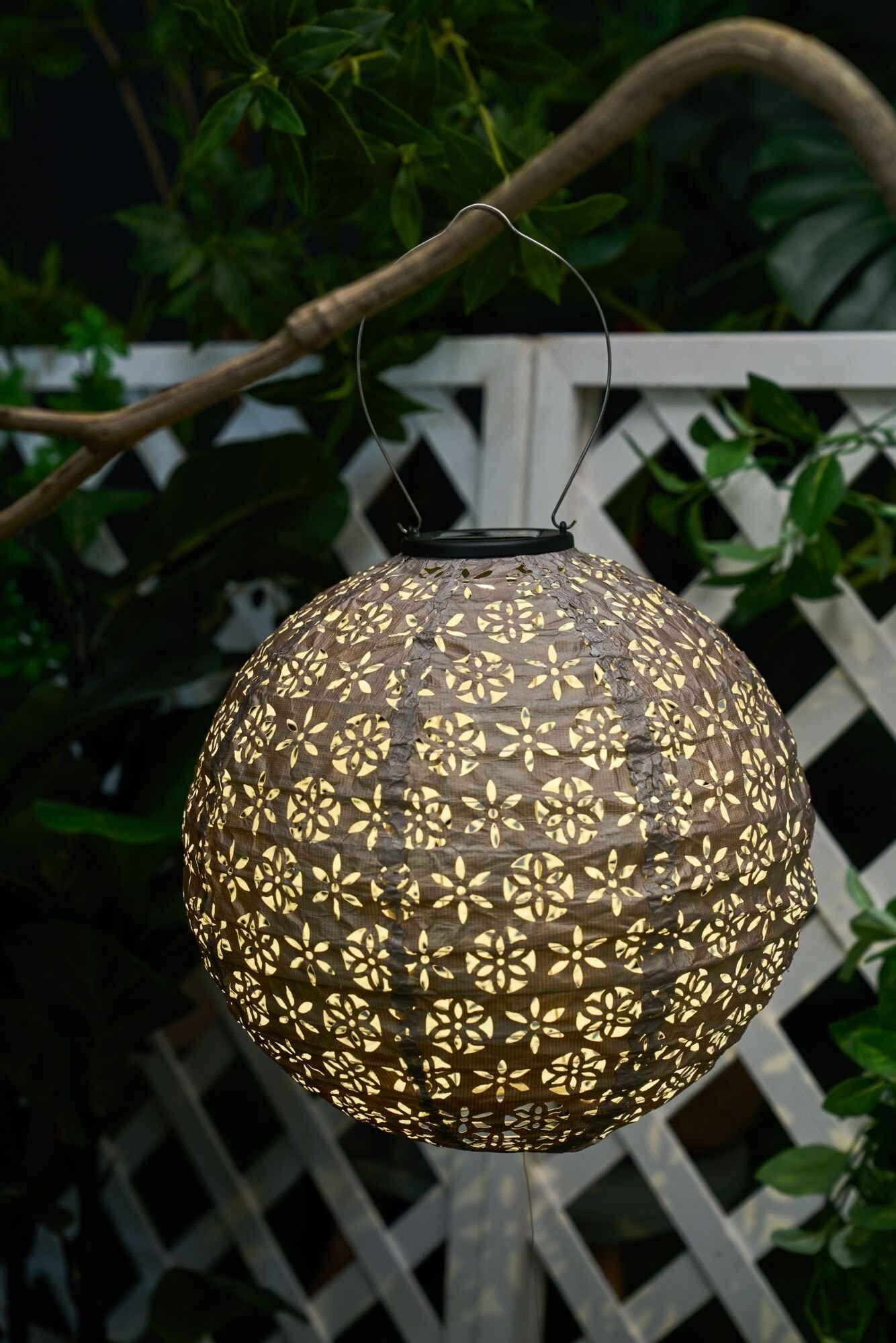 Pauleen LED Solarleuchte »Sunshine Dreamer Lampion Solar taupe Tyvek Vlies«, 1 flammig, Laterne
