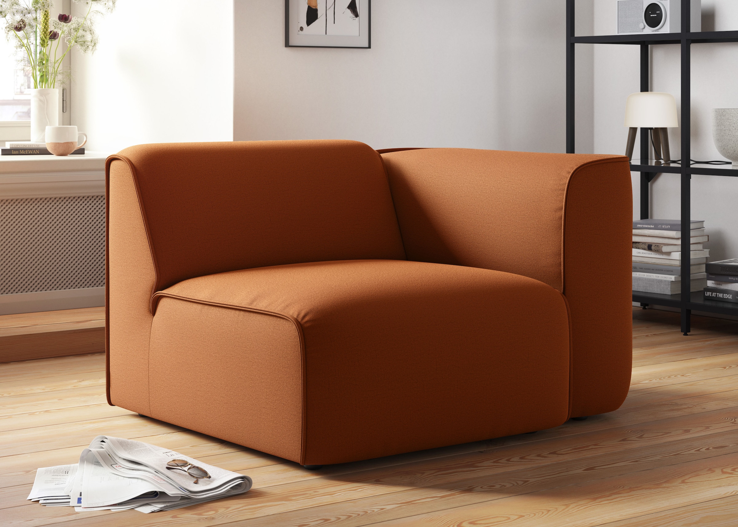 RAUM.ID Sessel »Merid Sofa-Eckelement, Maße B/T/H: 109/97/46 cm«, als Modul oder separat verwendbar, für individuelle Zusammenstellung