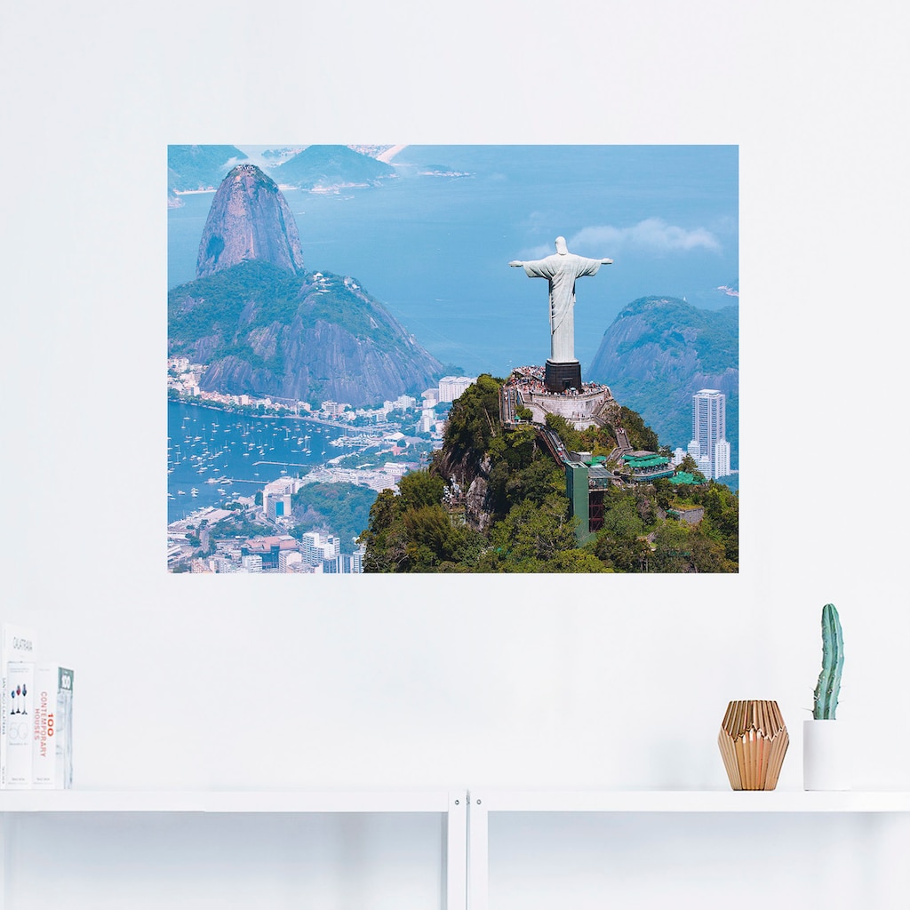 Artland Wandbild »Rio de Janeiro mit Cristo«, Gebäude, (1 St.)
