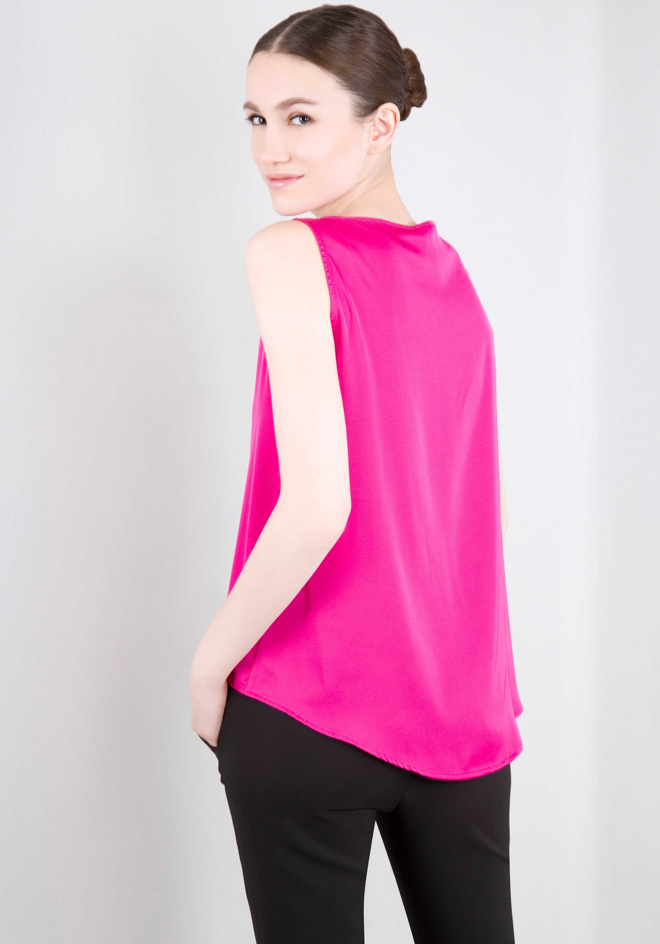 IMPERIAL Blusentop in glänzender Satinqualität