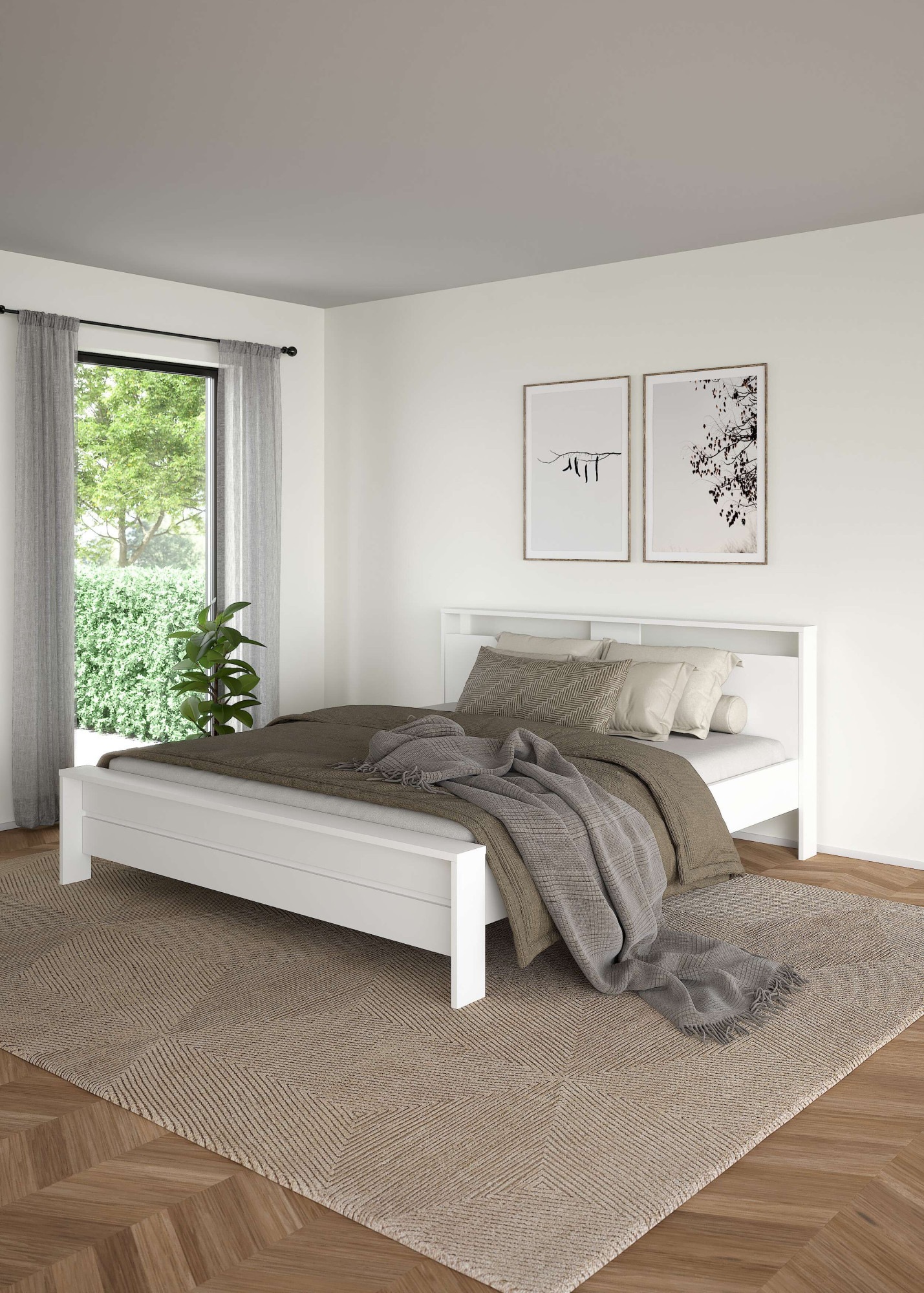 Home affaire Bettgestell »Next Bett 180 x 200 cm« Modernes Bett mit Ablagefach und verstellbarem Lattenrost.