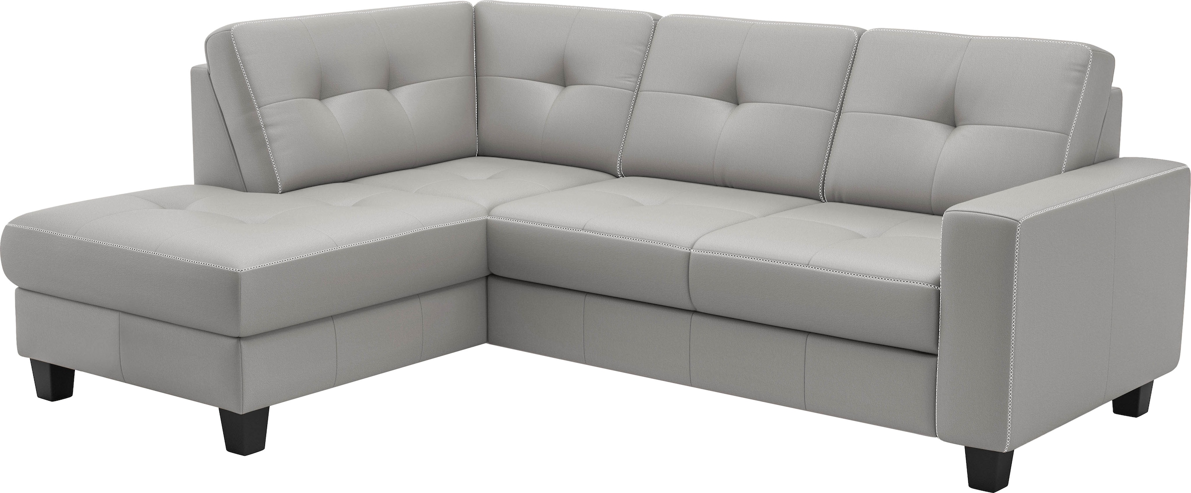 Places of Style Ecksofa »Varese«, wahlweise mit Bettfunktion und Bettkasten