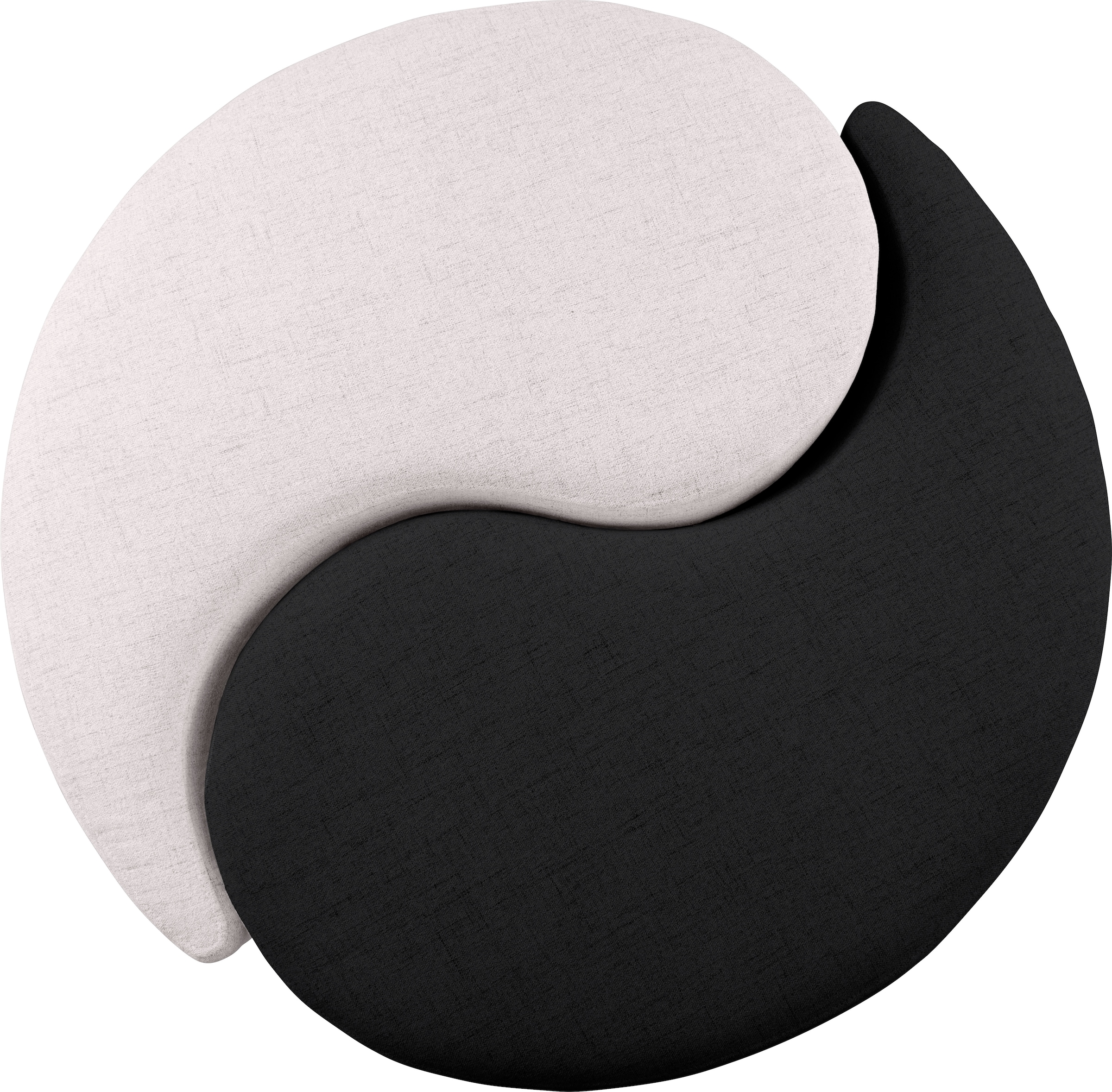 Guido Maria Kretschmer Home&Living Polsterhocker »Yin&Yang Durchmesser 82cm«, 2teilig, einzeln stellbar oder Yin-Yang-Optik
