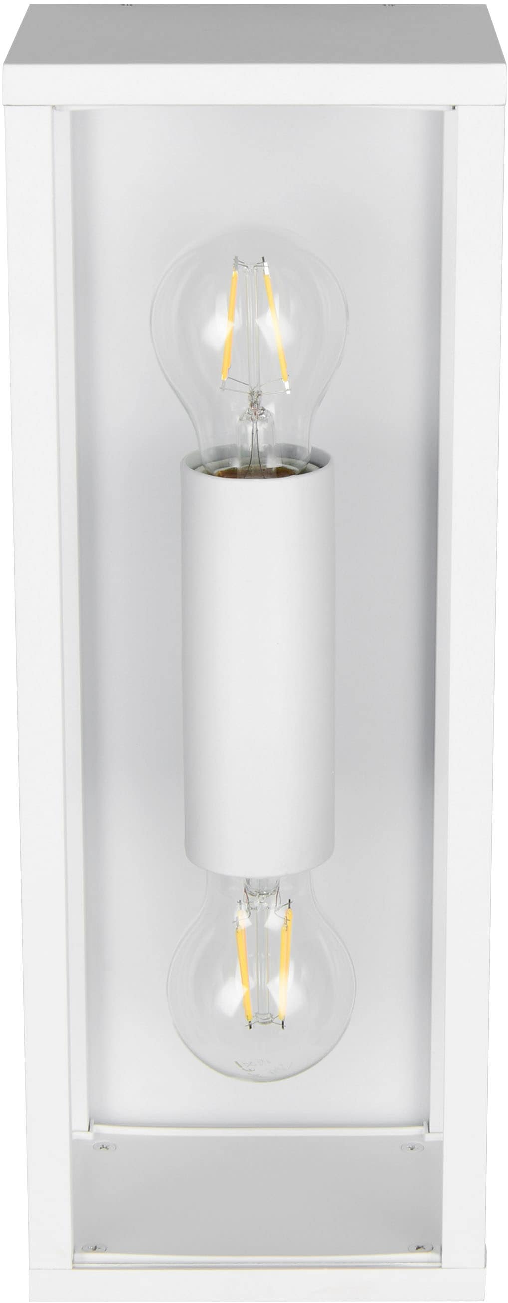 TRIO Leuchten Außen-Wandleuchte »GARONNE, Fassadenbeleuchtung, Wandlampe exkl 2x E27 max 10W, IP44« E27 1 Stk. warmweiß - kaltweiß Wandleuchte Garten Terrasse, mit Glasschirm Höhe 38cm Breite 14cm