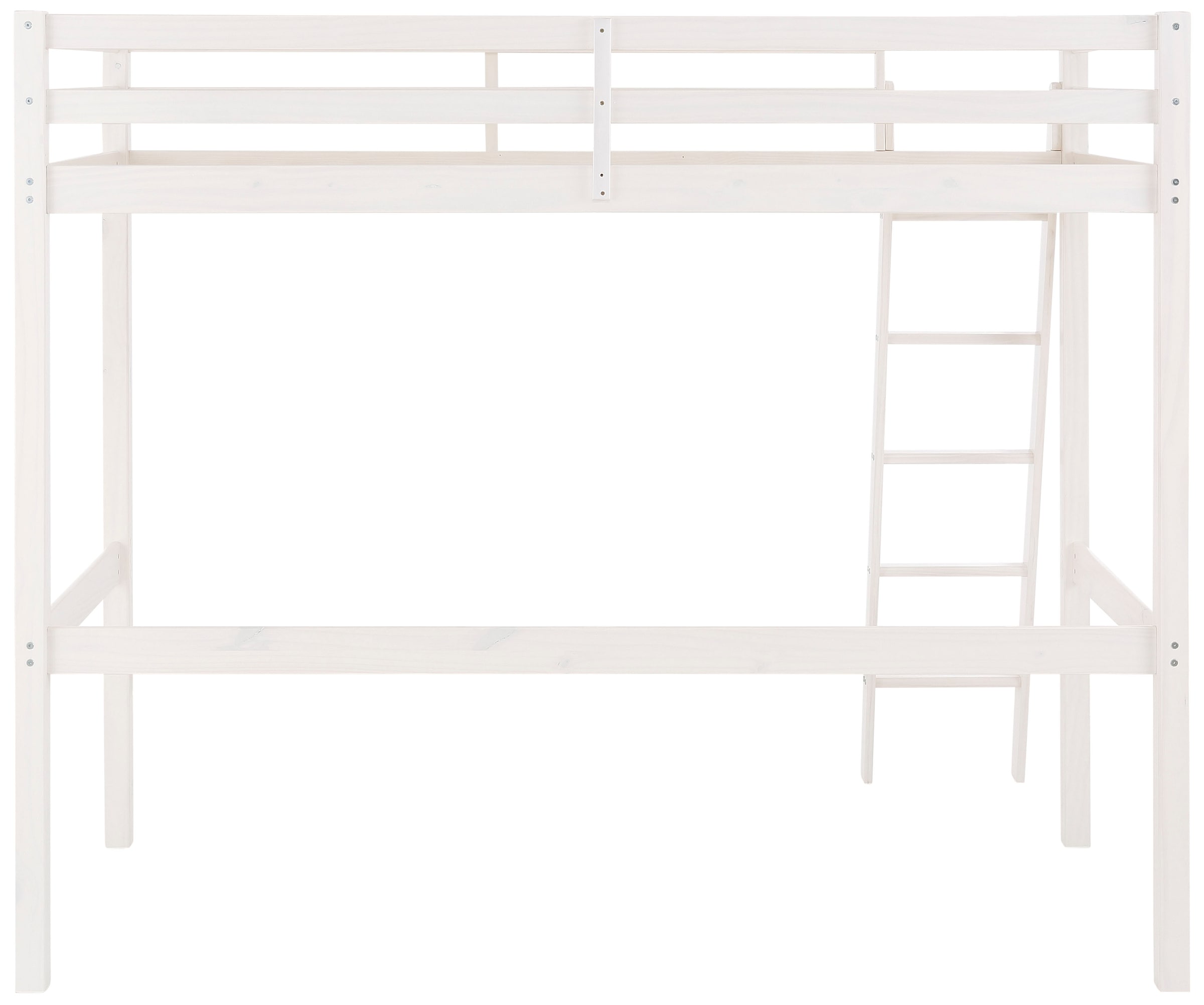 Lüttenhütt Kinderbett »Alpi, Hochbett, Stellfläche unter dem Bett« Kiefernholz, Inklusive Leiter und Lattenrost, Liegefläche 90x200 cm