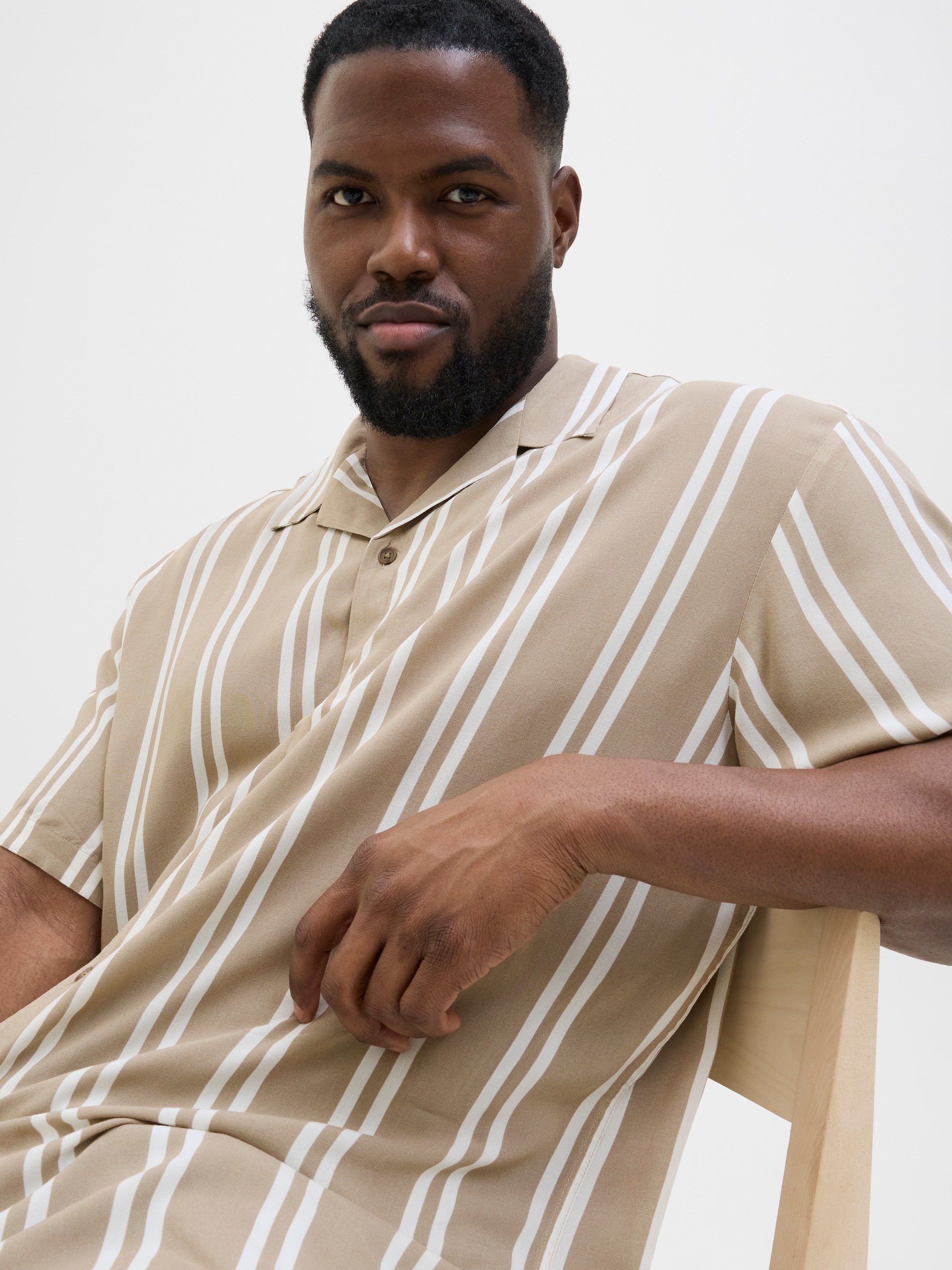 Jack & Jones PlusSize Kurzarmhemd »JJEJEFF STRIPE RESORT SHIRT SS SN PLS«