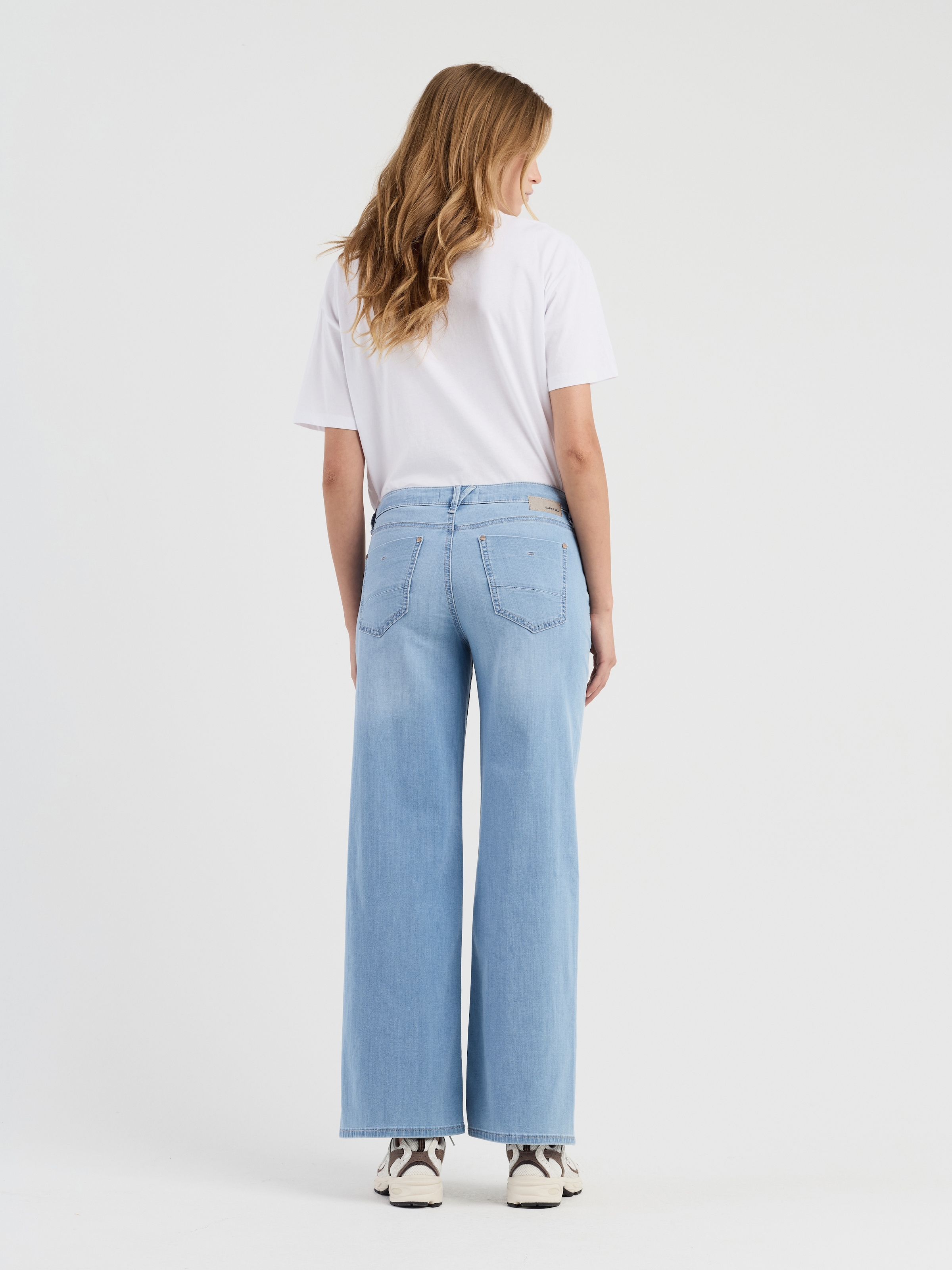 GANG Weite Jeans »94CARLOTTA« weiter Fit im bodenlangen Palazzo-Style