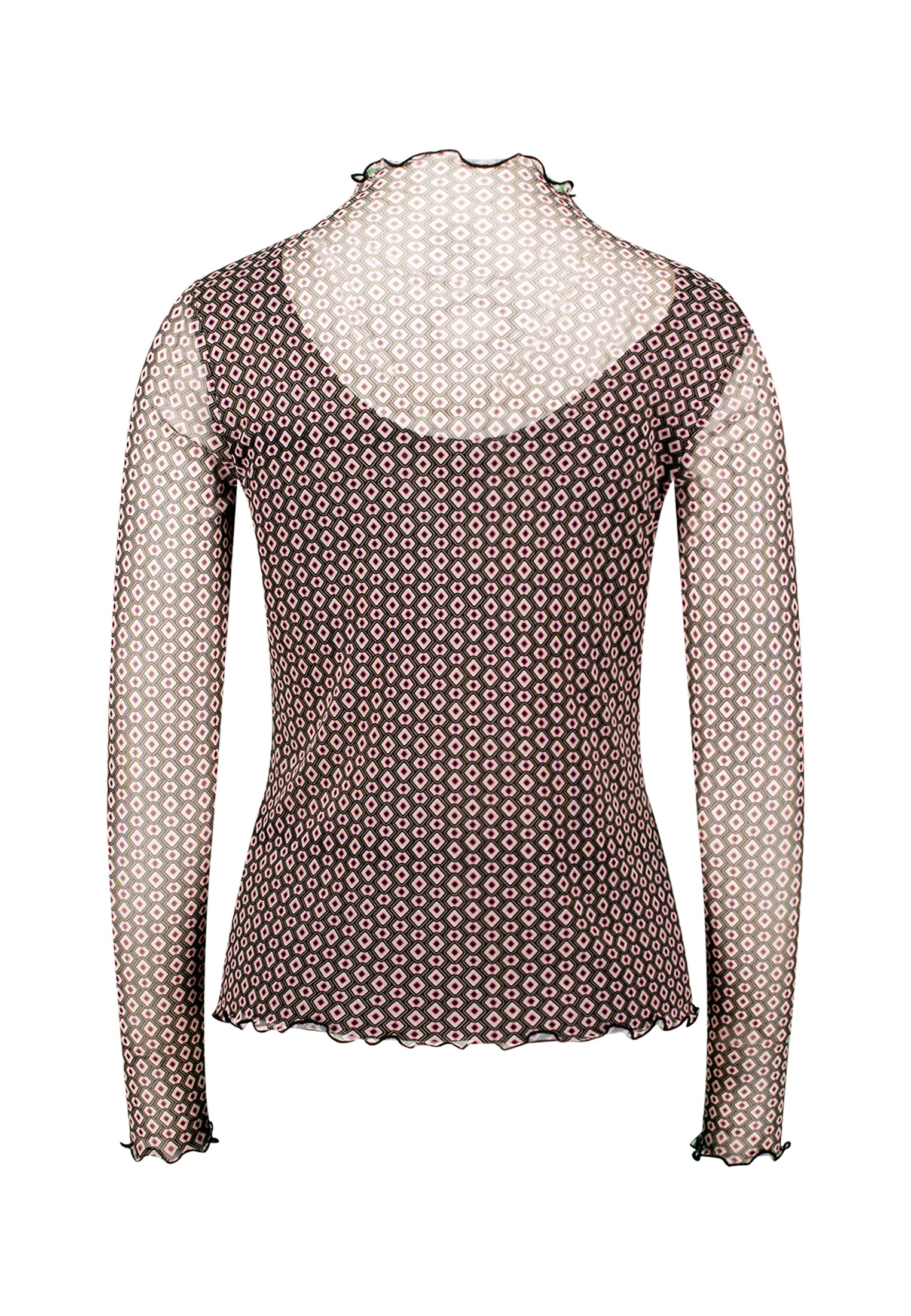 Zero Rundhalsshirt »Mesh-Shirt mit grafischem Print«