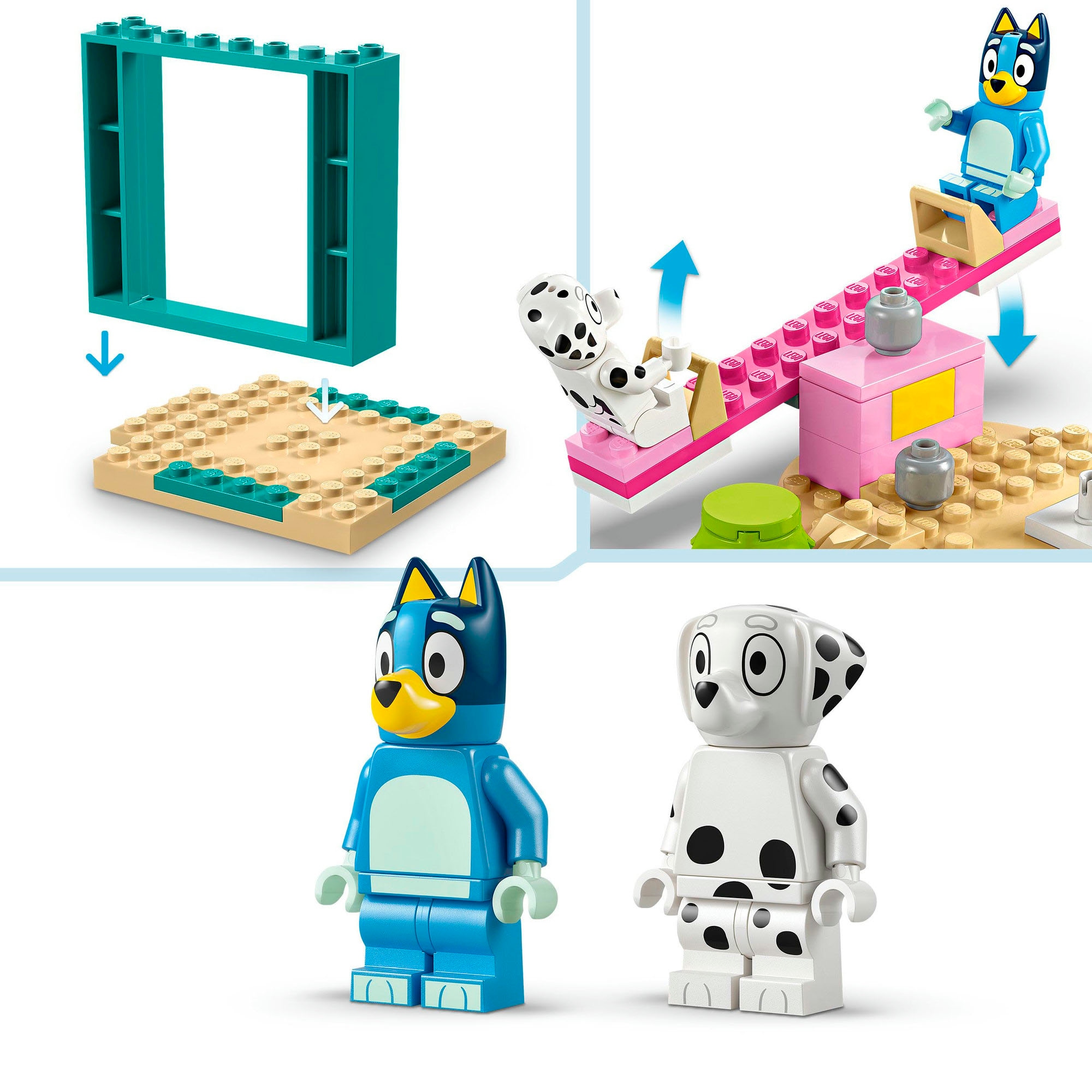 LEGO® Konstruktionsspielsteine »Bluey und Chloe auf dem Spielplatz (11201), LEGO Bluey«, (104 St.), Made in Europe