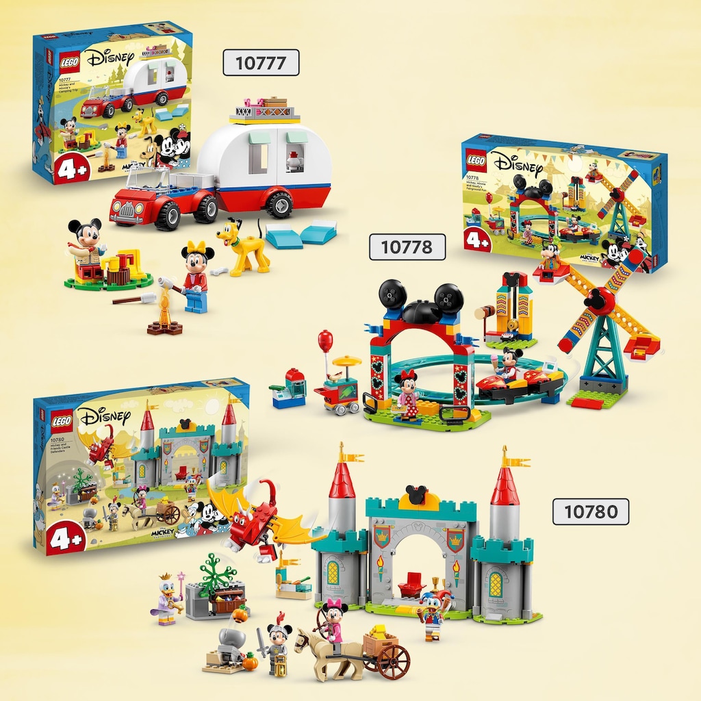 LEGO® Konstruktionsspielsteine »Mickys und Minnies Campingausflug (10777), LEGO® Disney«, (103 St.)