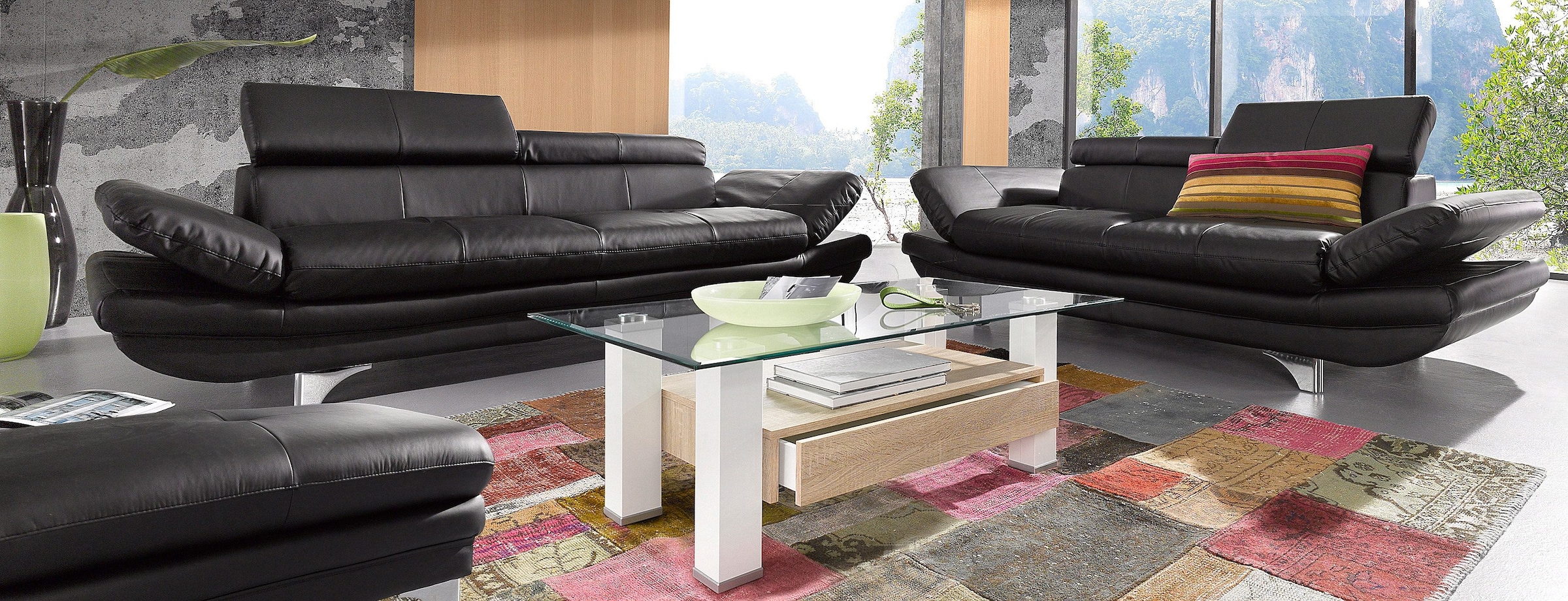 COTTA 3-Sitzer »Enterprise«, Big-Sofa, mit Armteilverstellung & Kopfteilverstellung