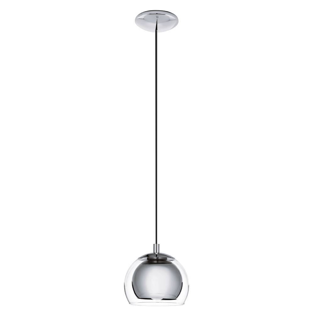 EGLO Hängeleuchte »ROCAMAR Pendellampe, Stahl und Glas, E27, IP20, Esszimmerlampe, Lampe«, 1 flammig, Leuchtmittel E27 | ohne Leuchtmittel, Hängeleuchte - Esstischlampe - für Küche, Esszimmer oder Wohnzimmer