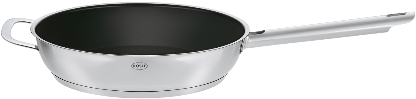 RÖSLE Bratpfanne "ELEGANCE" Edelstahl 18/10 1 Stk. tlg. mit Antihaftversiegelung, spülmaschinengeeignet, Induktion