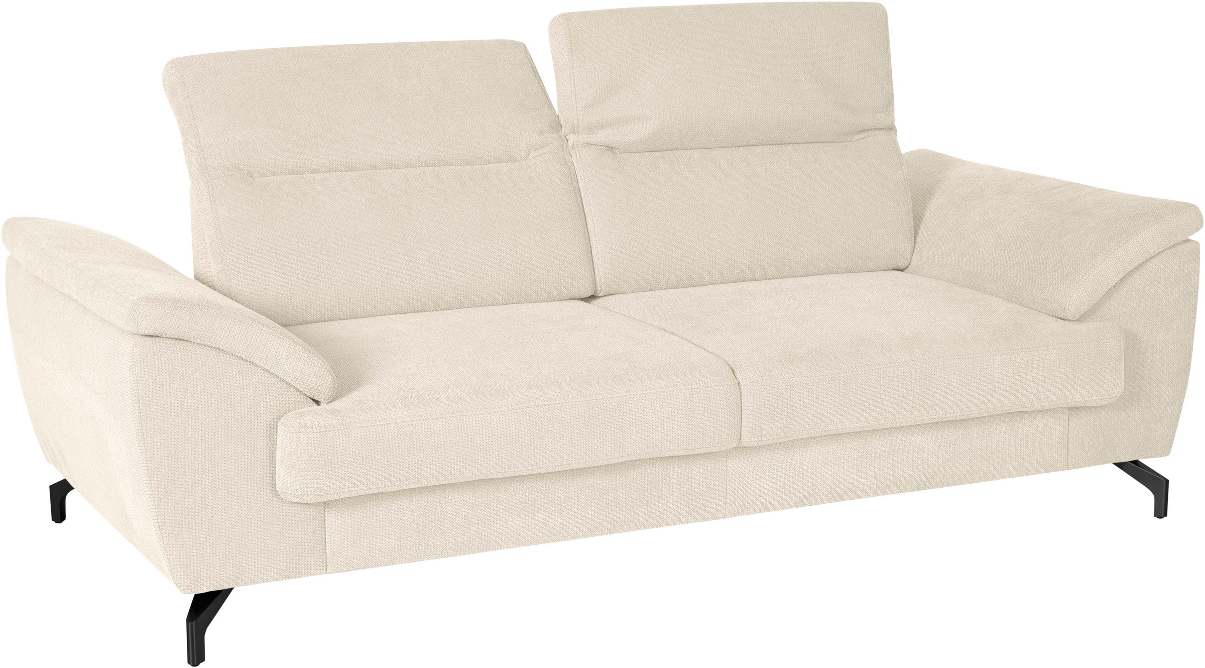 sit&more 2,5-Sitzer »Percy«, 12 cm Fußhöhe, Sitztiefenverstellung, wahlweise Kopfteilverstellung