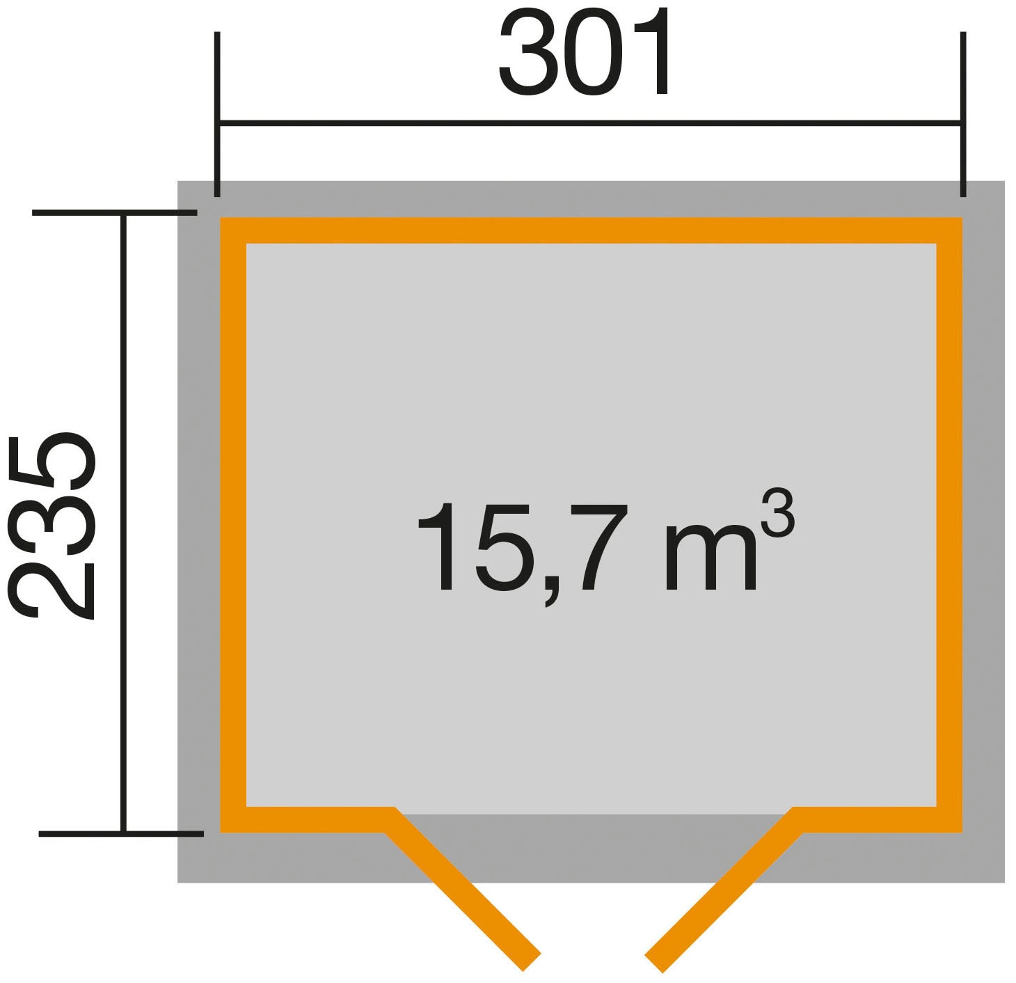 weka Gartenhaus »122 Gr.4 grau«