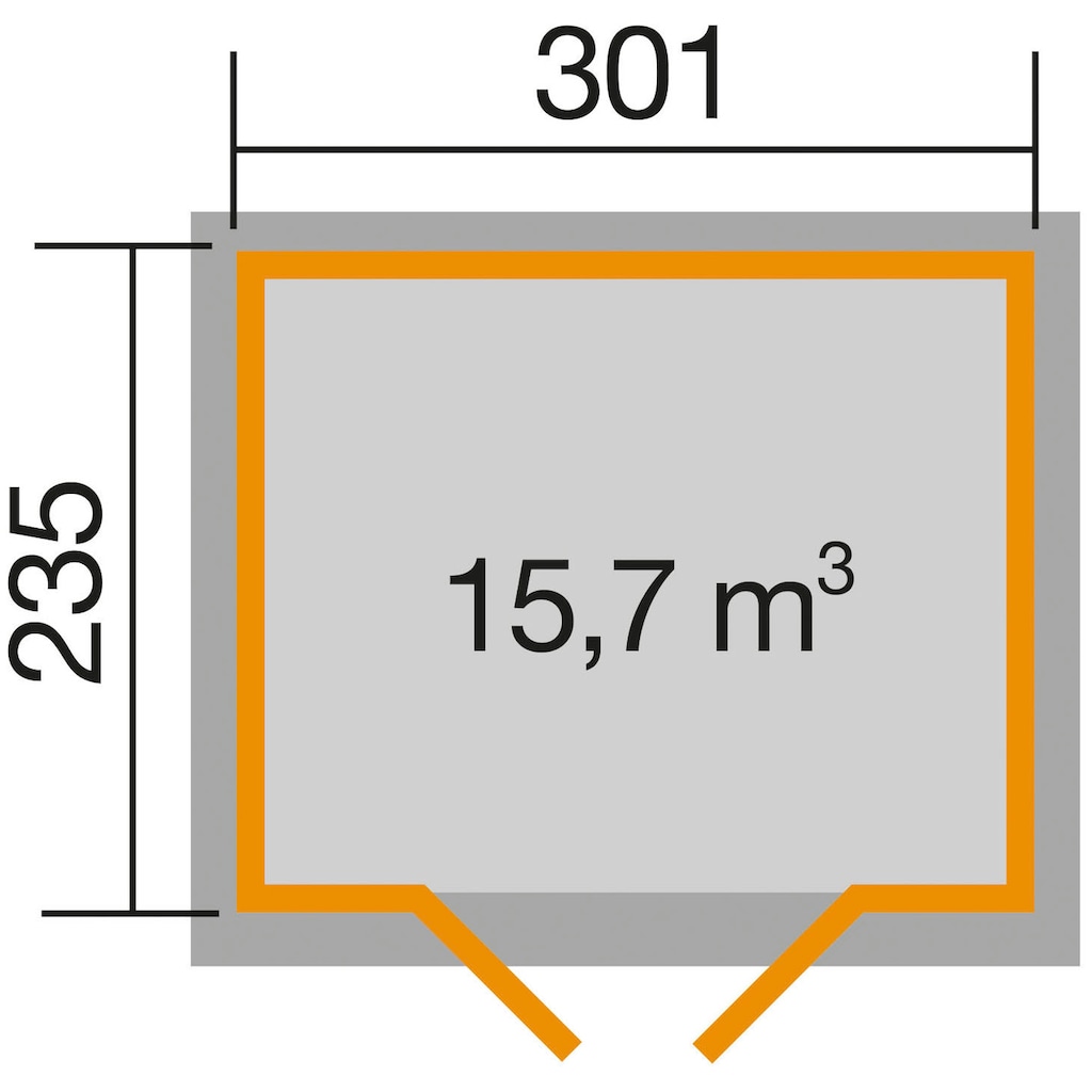 weka Gartenhaus »122 Gr.4 grau«