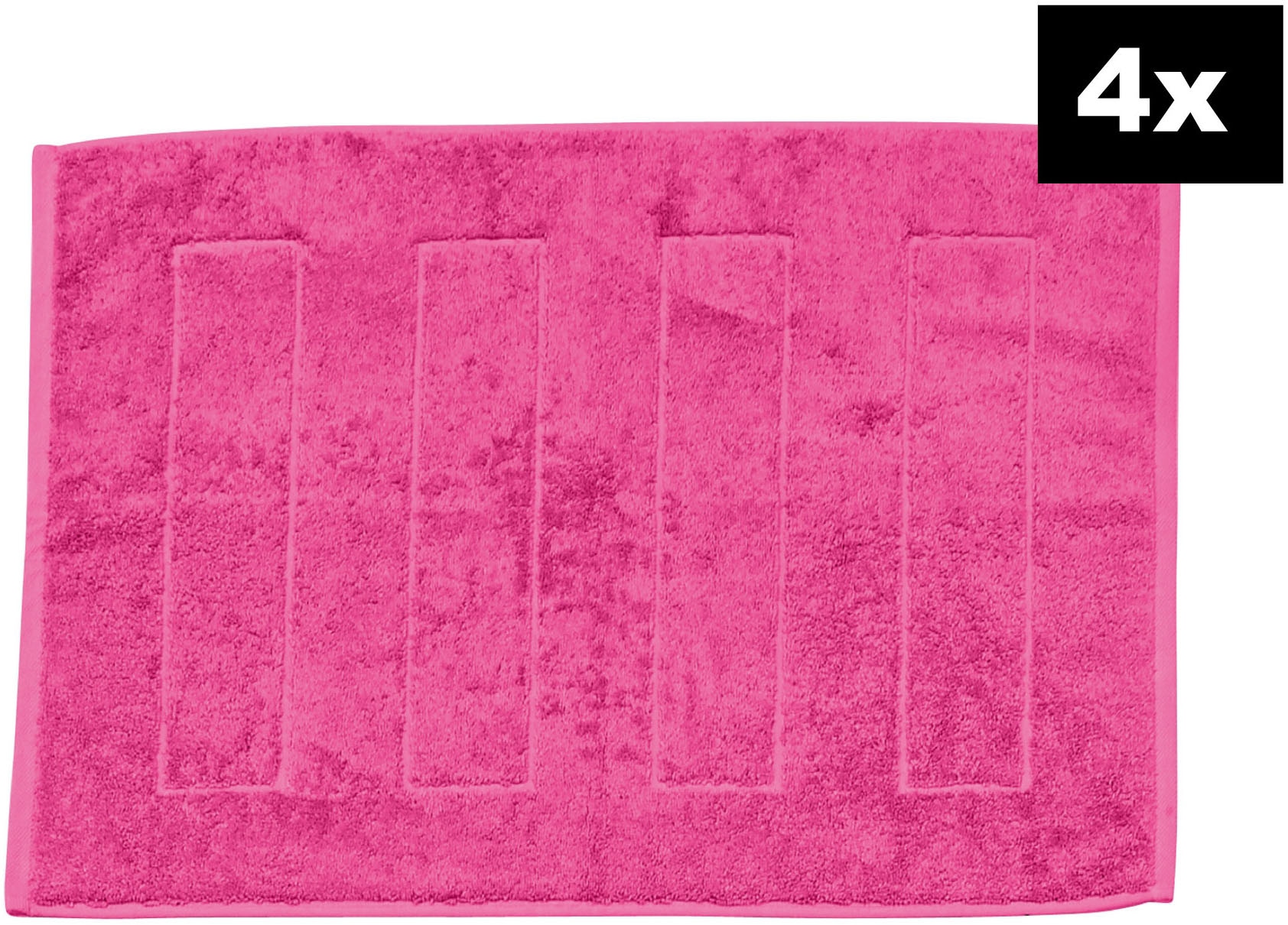 done.® Badematte »DAILY UNI 4er-Set« Höhe 5 mm fußbodenheizungsgeeignet Badvorleger aus 100% Baumwolle