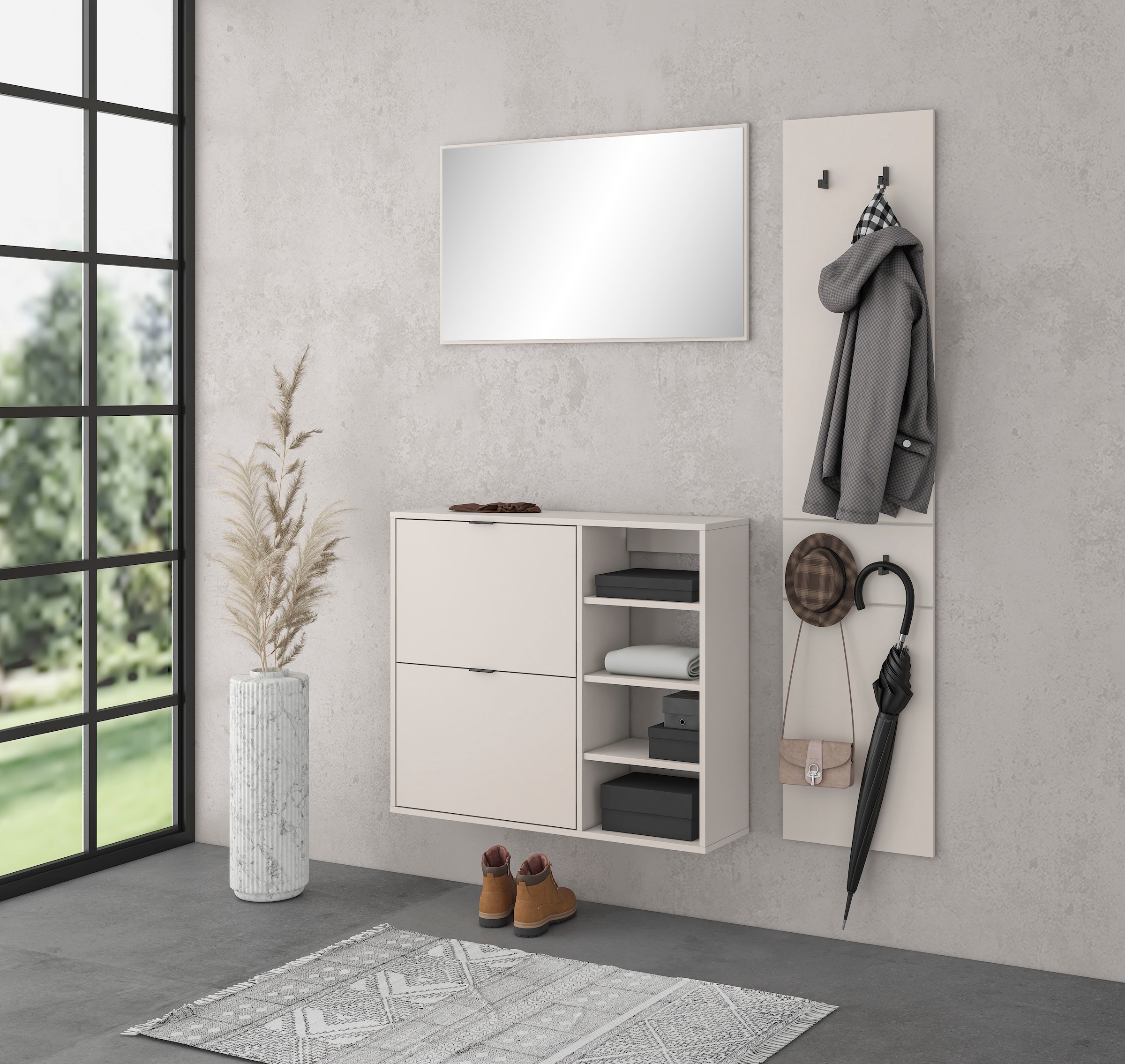 HBZ Garderoben-Set »Florenz Garderobe B/H/T 140x180x27 cm« 3 Stk. tlg.
