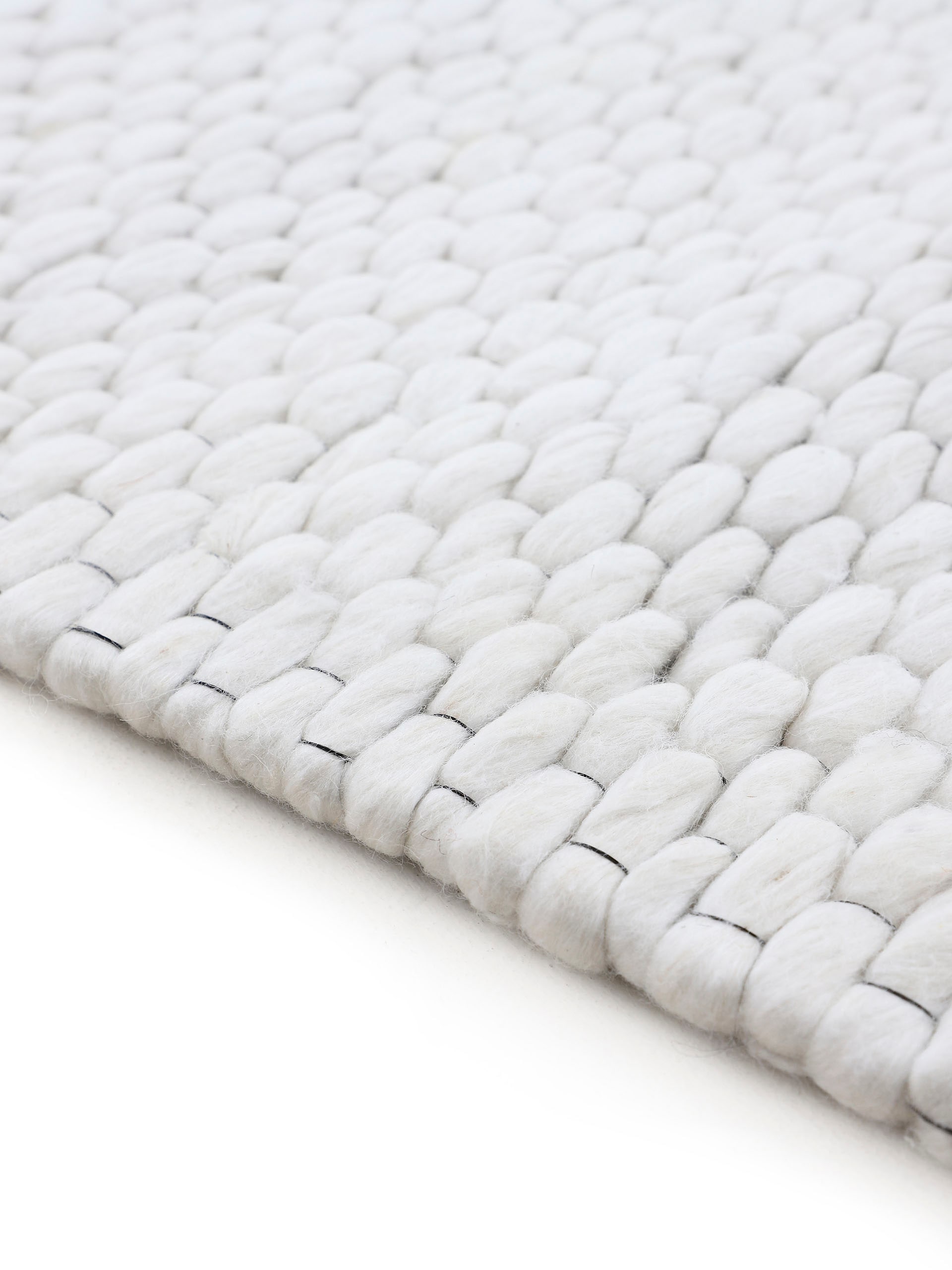 carpetfine Wollteppich Wolle, Teppich, kuschelig & handgewebt, rechteckig, Handweb »Sina«, weich reine meliert