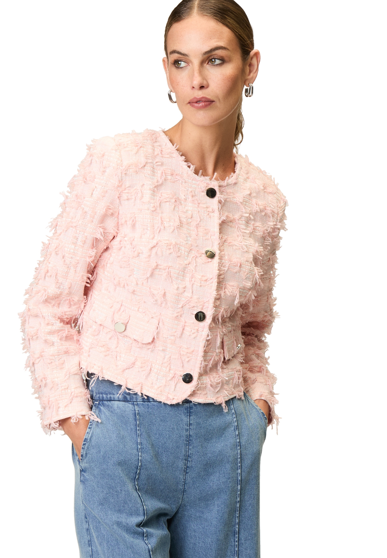 Zero Jackenblazer »Bouclè-Blazer mit Klappentaschen«