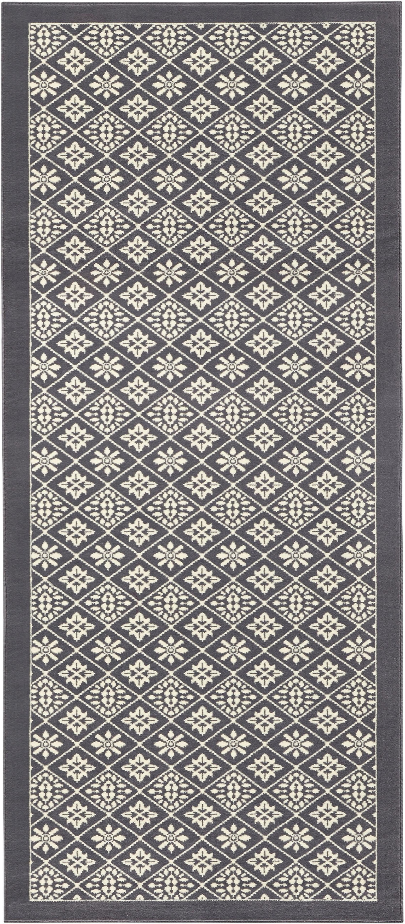 HANSE Home Läufer »Tile«, rechteckig, 9 mm Höhe, Kurzflor, Rauten Fliesen Design, Muster, mit Bordüre, mehrfarbig