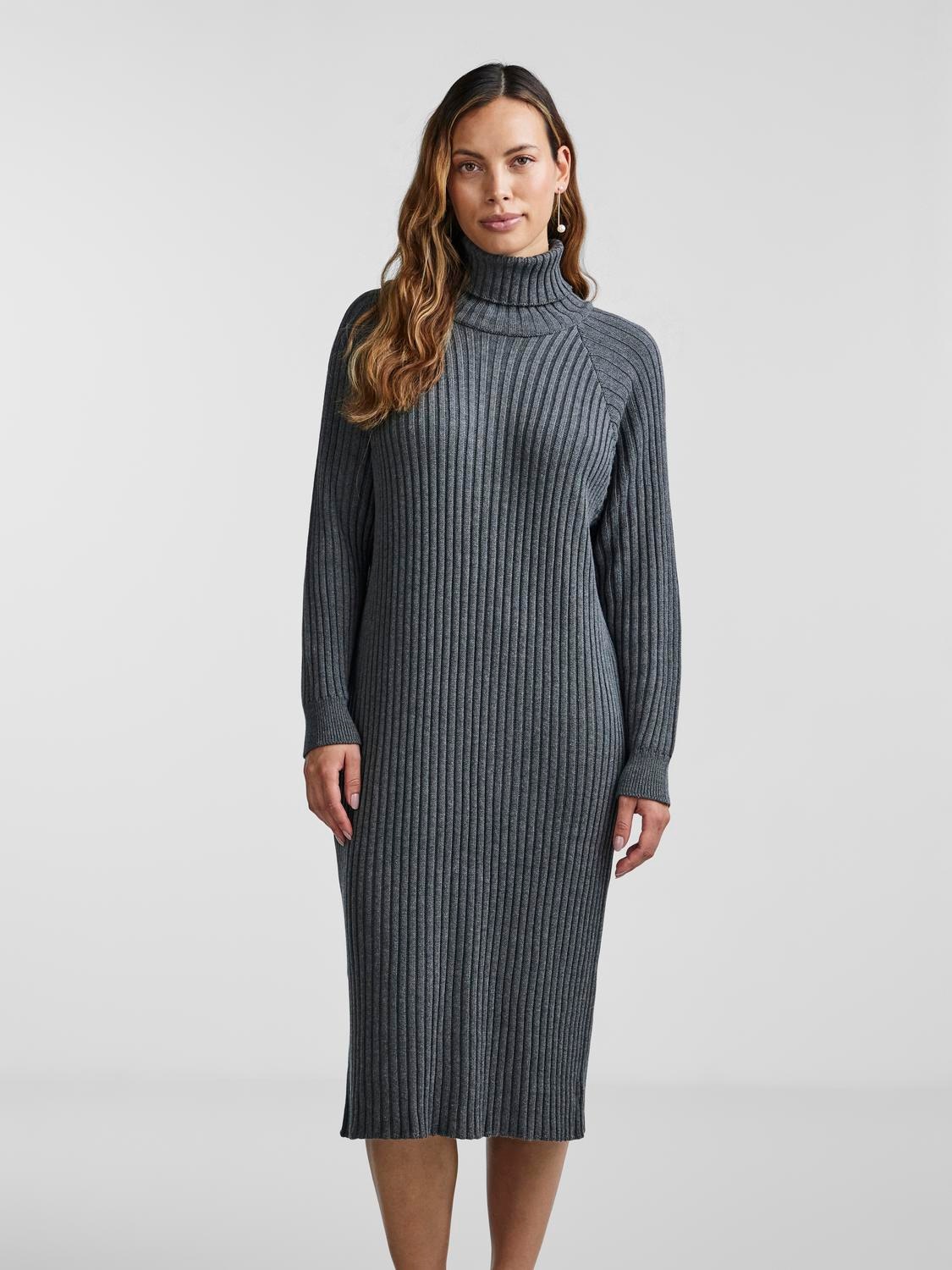 Strickkleid »YASMAVI KNIT MIDI ROLLNECK DRESS«