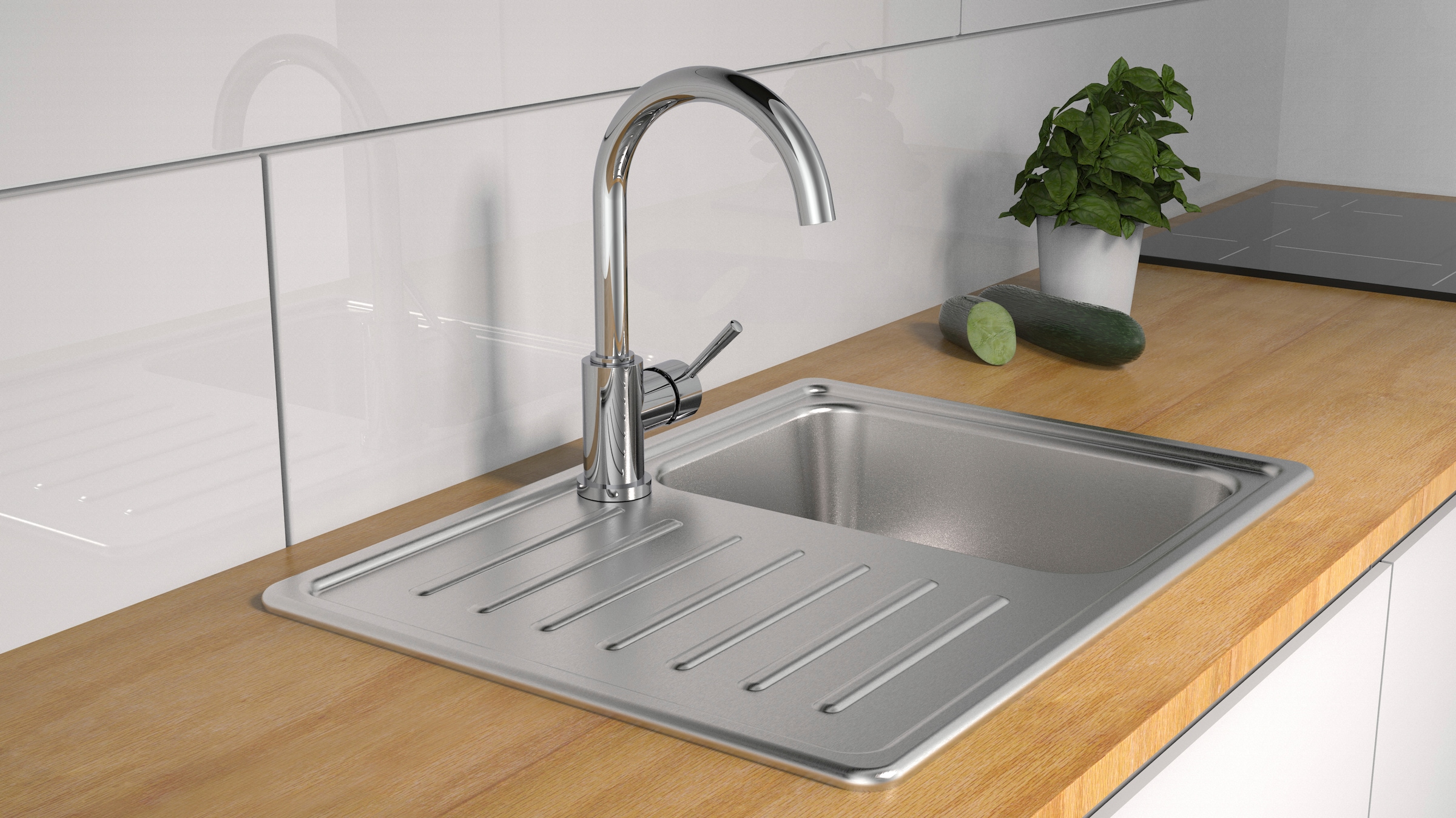 Schütte Spültischarmatur »UNICORN« Mischbatterie,  Hochdruck Küchenarmatur mit 150° schwenkbarem Wasserhahn