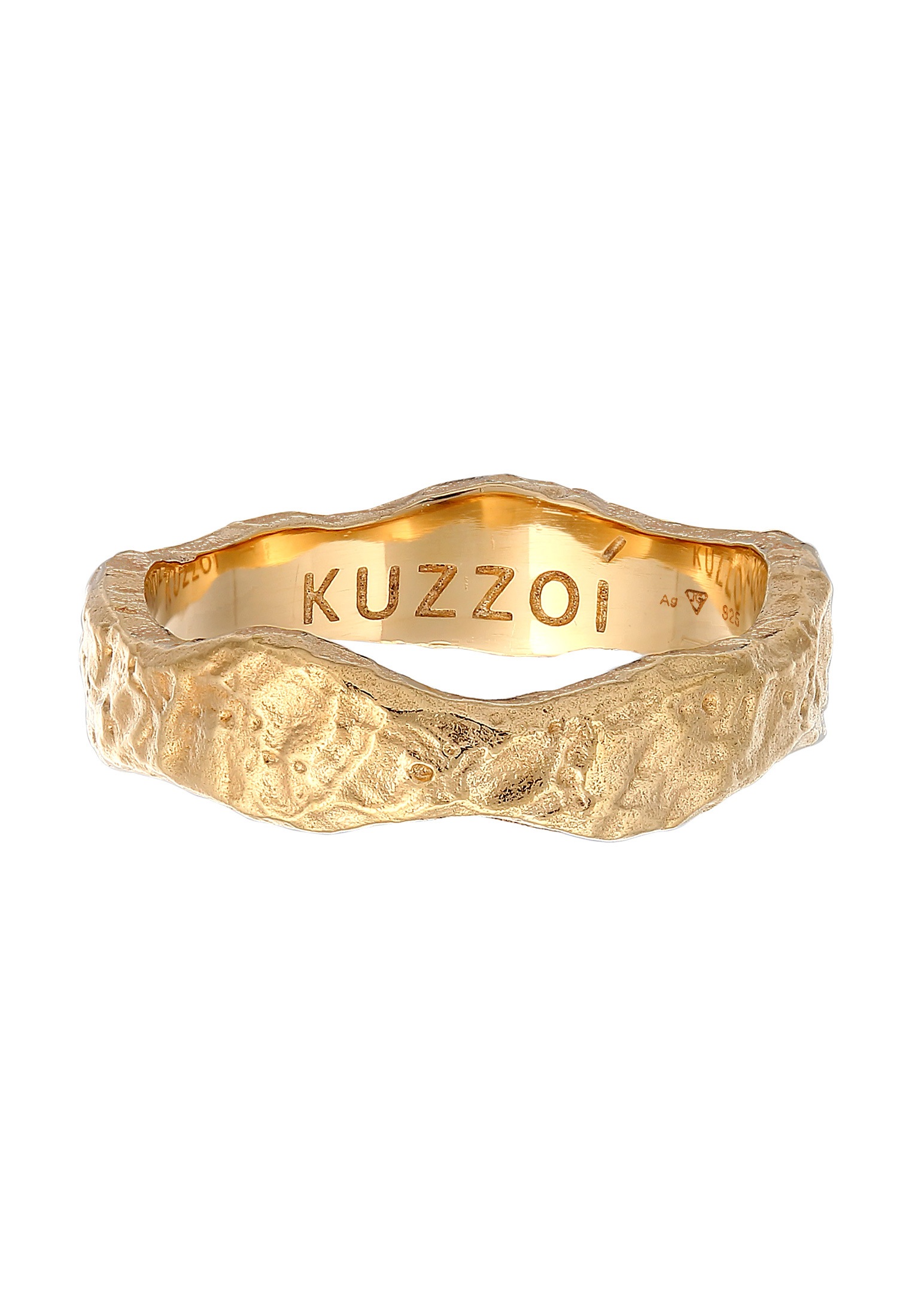 Kuzzoi Silberring »Ring Herren Bandring Organic Struktur 925 Silber«