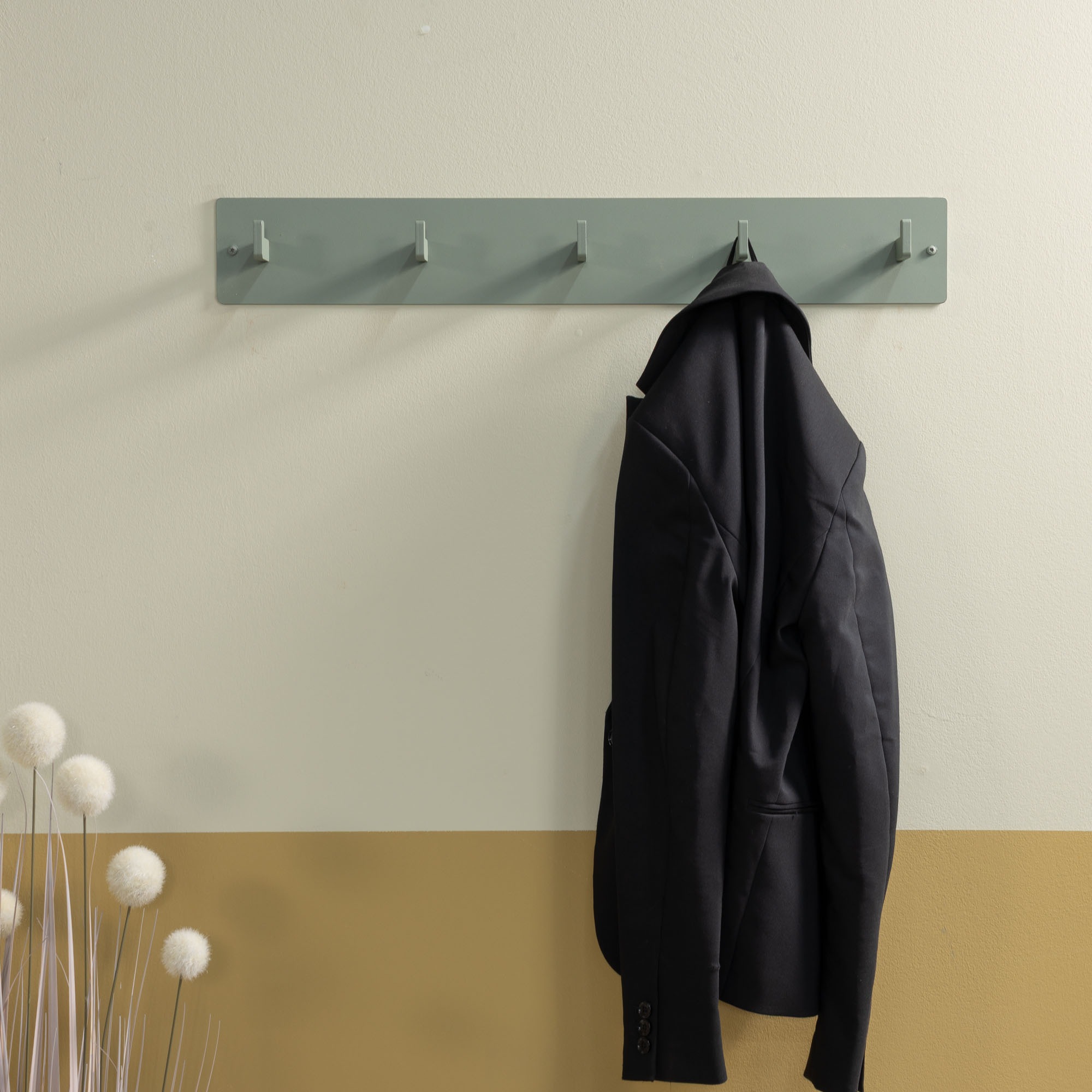 Spinder Design Garderobenhaken Metall, Zeitloses Design, 5 Haken, Breite 70 cm