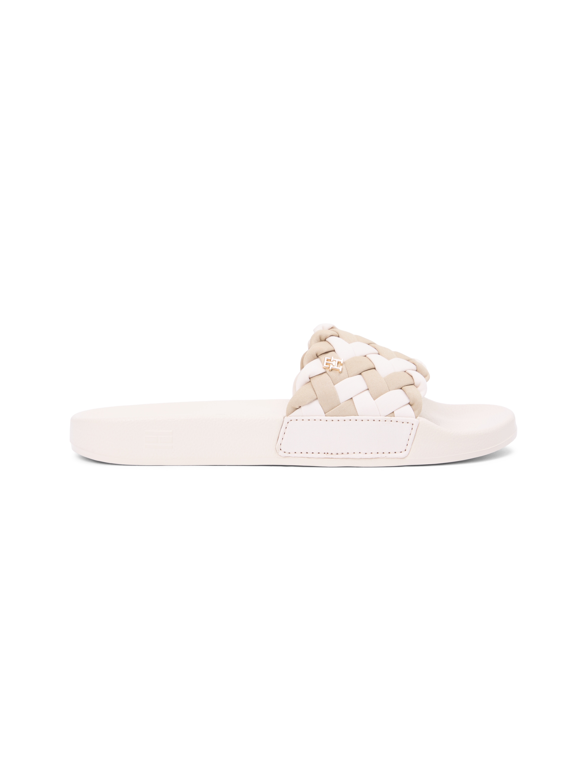 Tommy Hilfiger Pantolette »TH BRAIDED POOL SLIDE«  Plateau, Sommerschuh, Strandschuh mit geflochtener Bandage