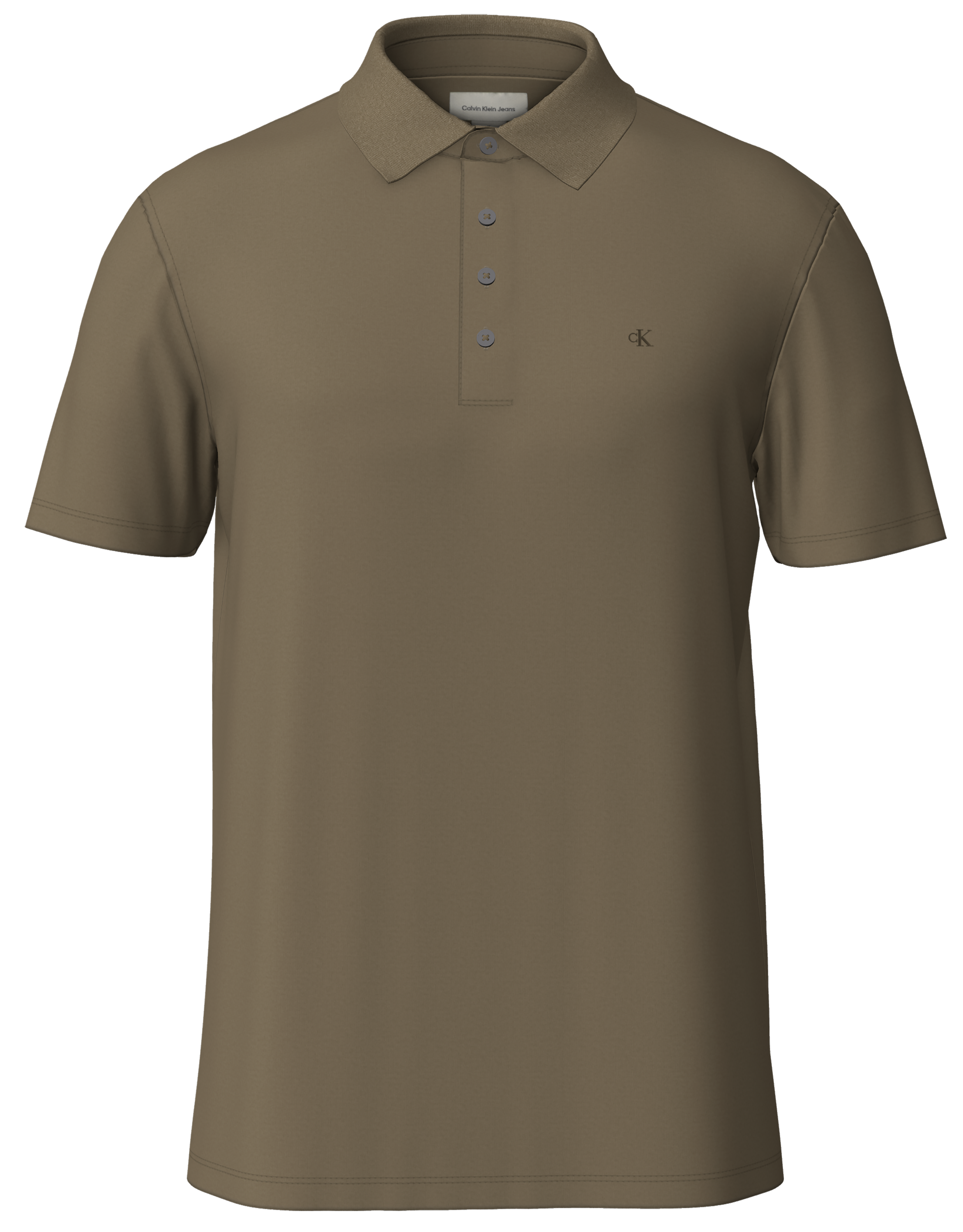 Calvin Klein Poloshirt »SS SUPIMA CHEST EMB POLO«, Mit Rundhalsausschnitt