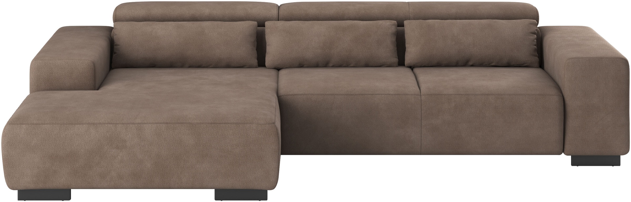 COTTA Ecksofa »Side L-Form, mit Kopfteilverstellung & 3 Nierenkissen«, optional motorische Sitztiefenverstellung