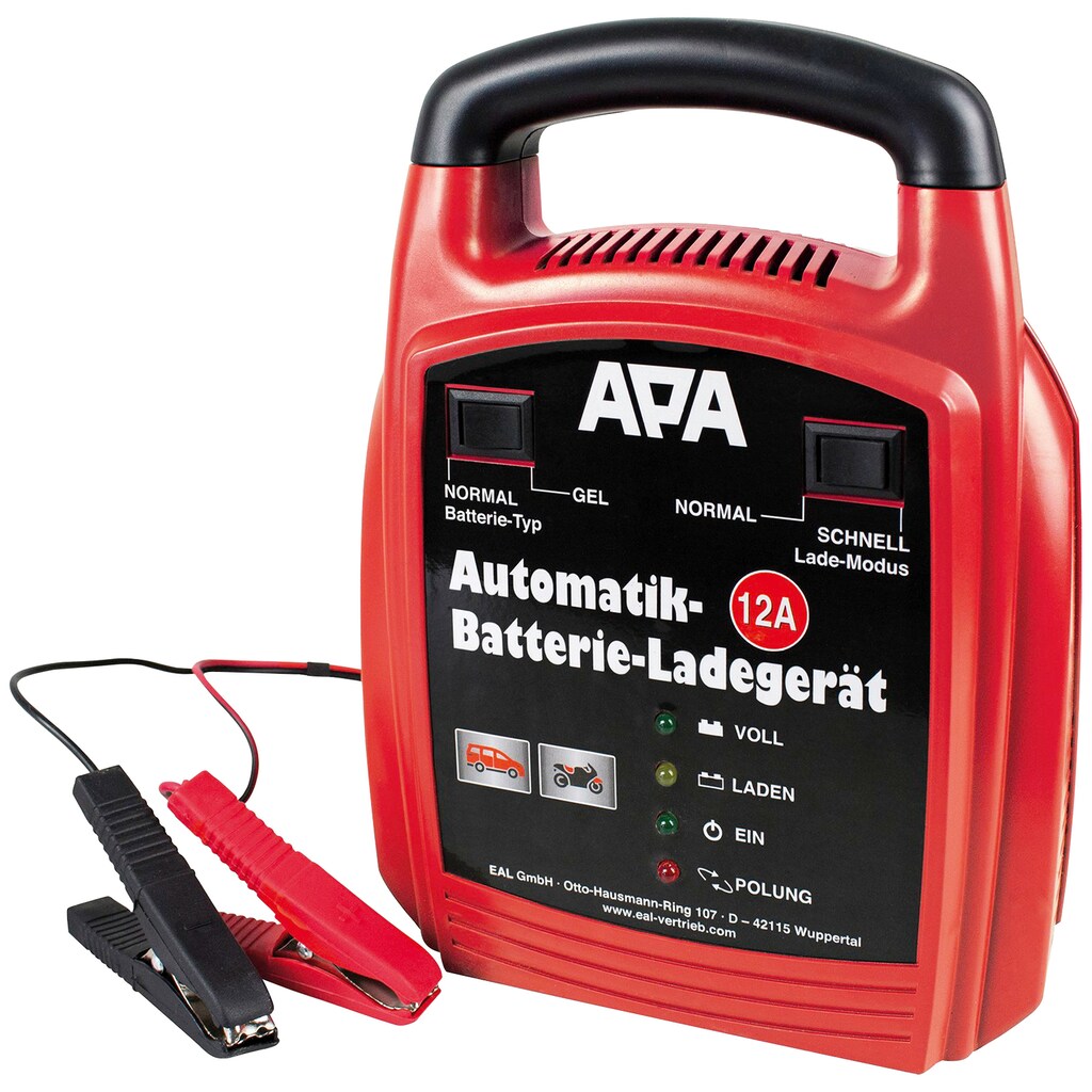 APA Autobatterie-Ladegerät »APA 16629«, 12000 mA, (1 St.)
