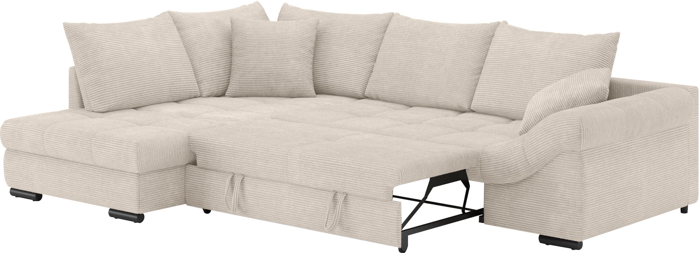 Mr. Couch Ecksofa »Allegro, L-Form«, mit Hochschläfer-Bettauszug, wahlweise mit Kaltschaum