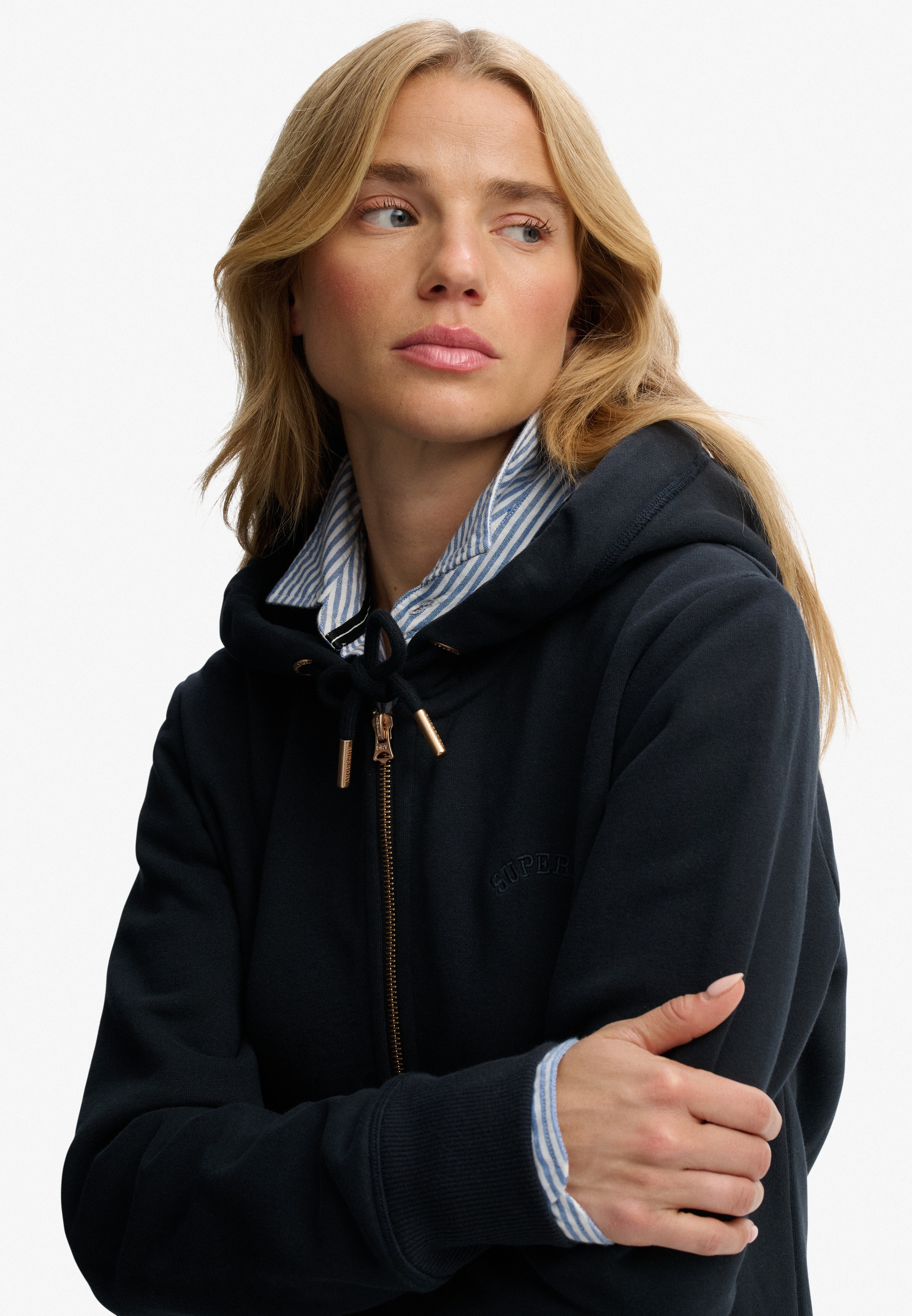 Superdry Kapuzensweatjacke »Essential Logo Ziphood Hb« Mit Logostickerei
