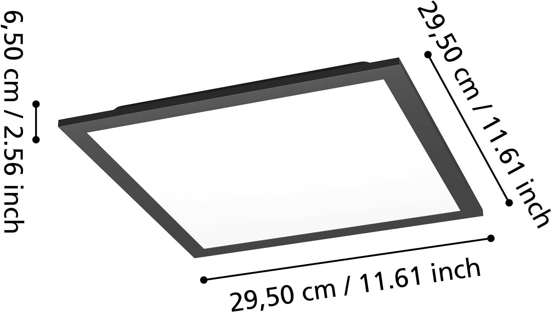 EGLO LED Deckenleuchte »MORADILLO-Z Deckenlampe - Stahl - LED - 14W - IP20« LED-Modul 1 Stk. Kaltweiß | Neutralweiß | RGB | Warmweiß Wohzimmerlampe, Esszimmerlampe, Schlafzimmer, L29,5 x B29,5 x H6,1 cm