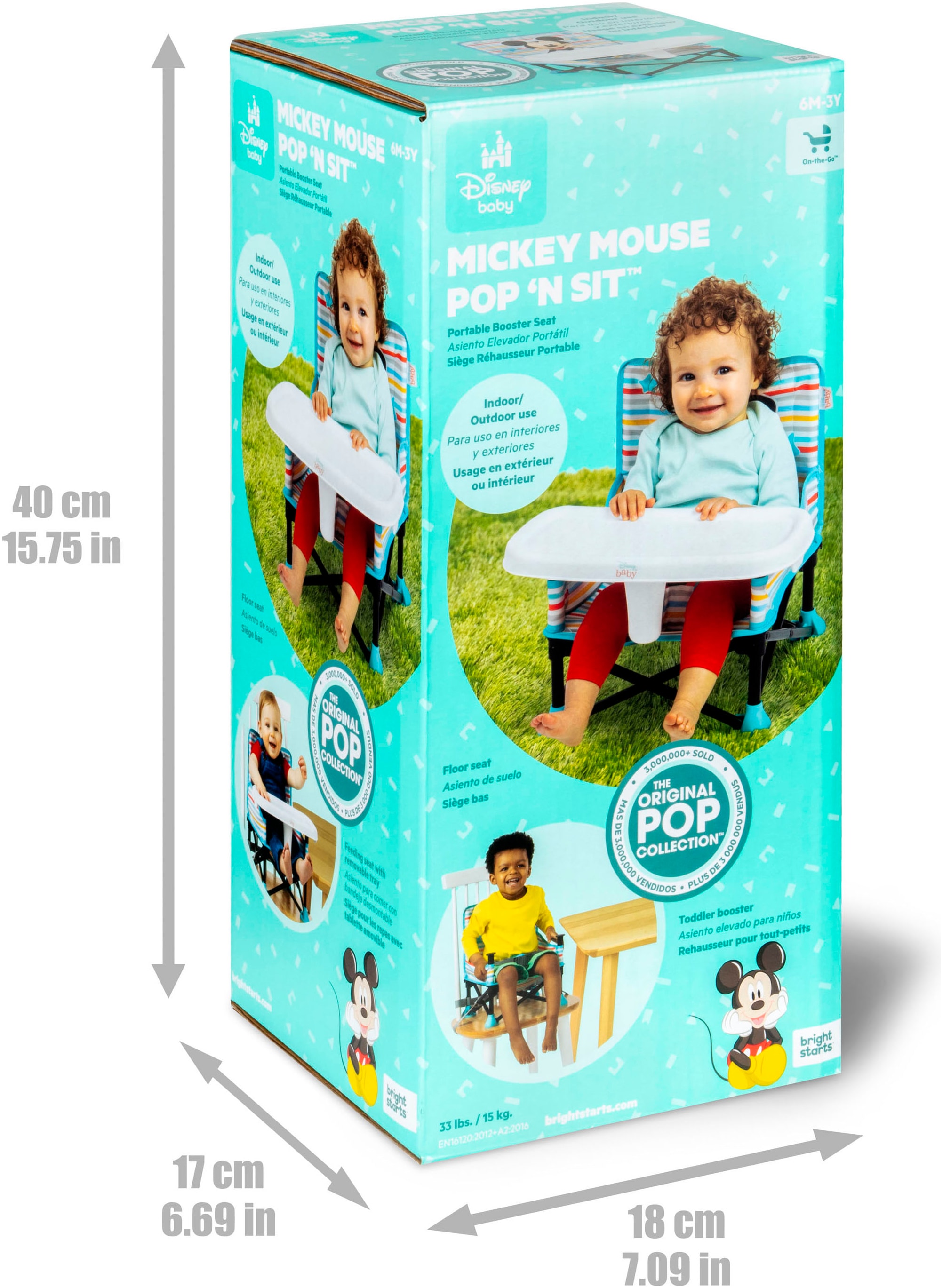 Bright Starts Tischsitz »MICKEY MOUSE Pop ‘N Sit™ Portable Booster Seat«