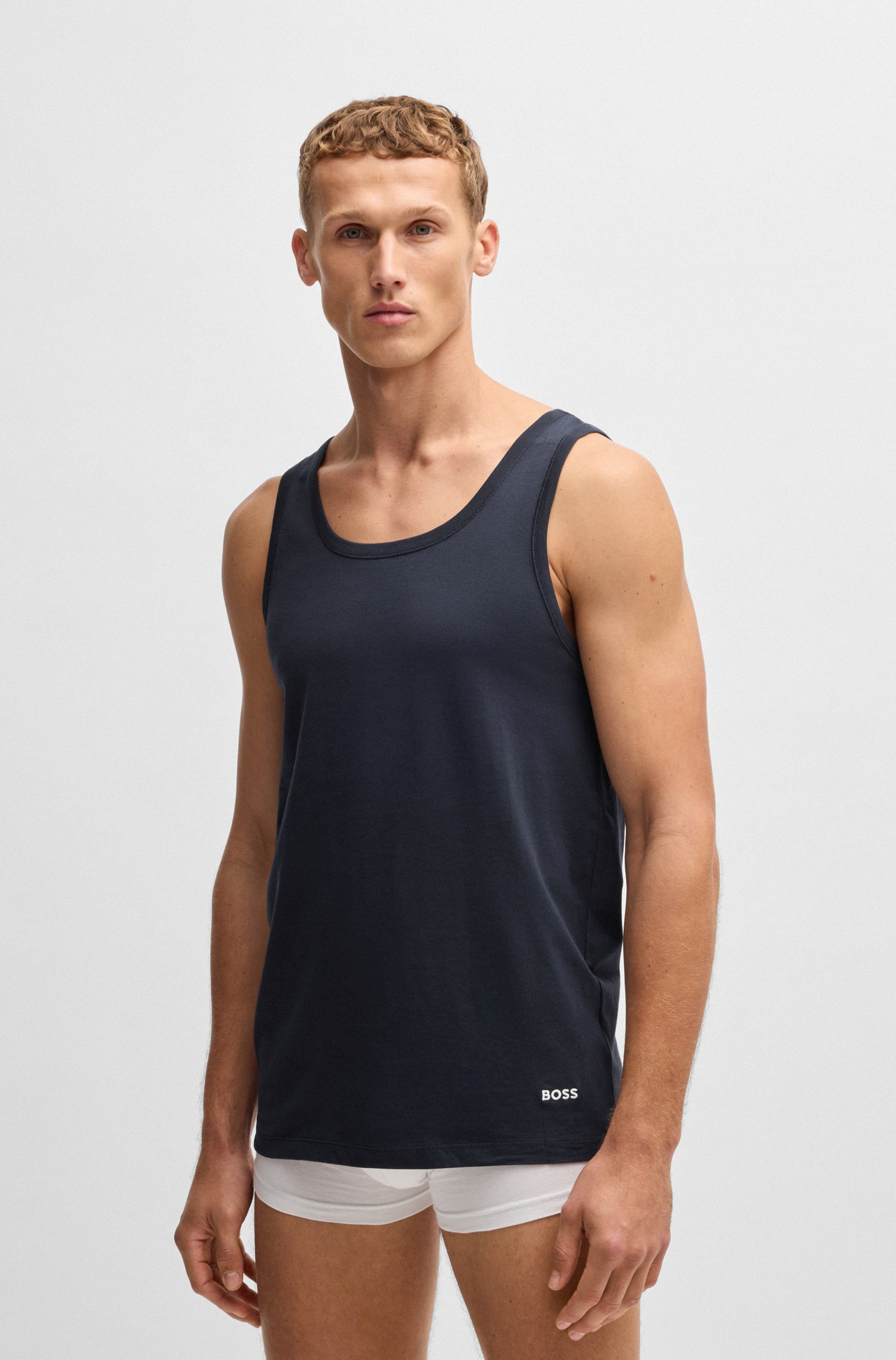 BOSS Tanktop »3P Classic«, (3), mit Label