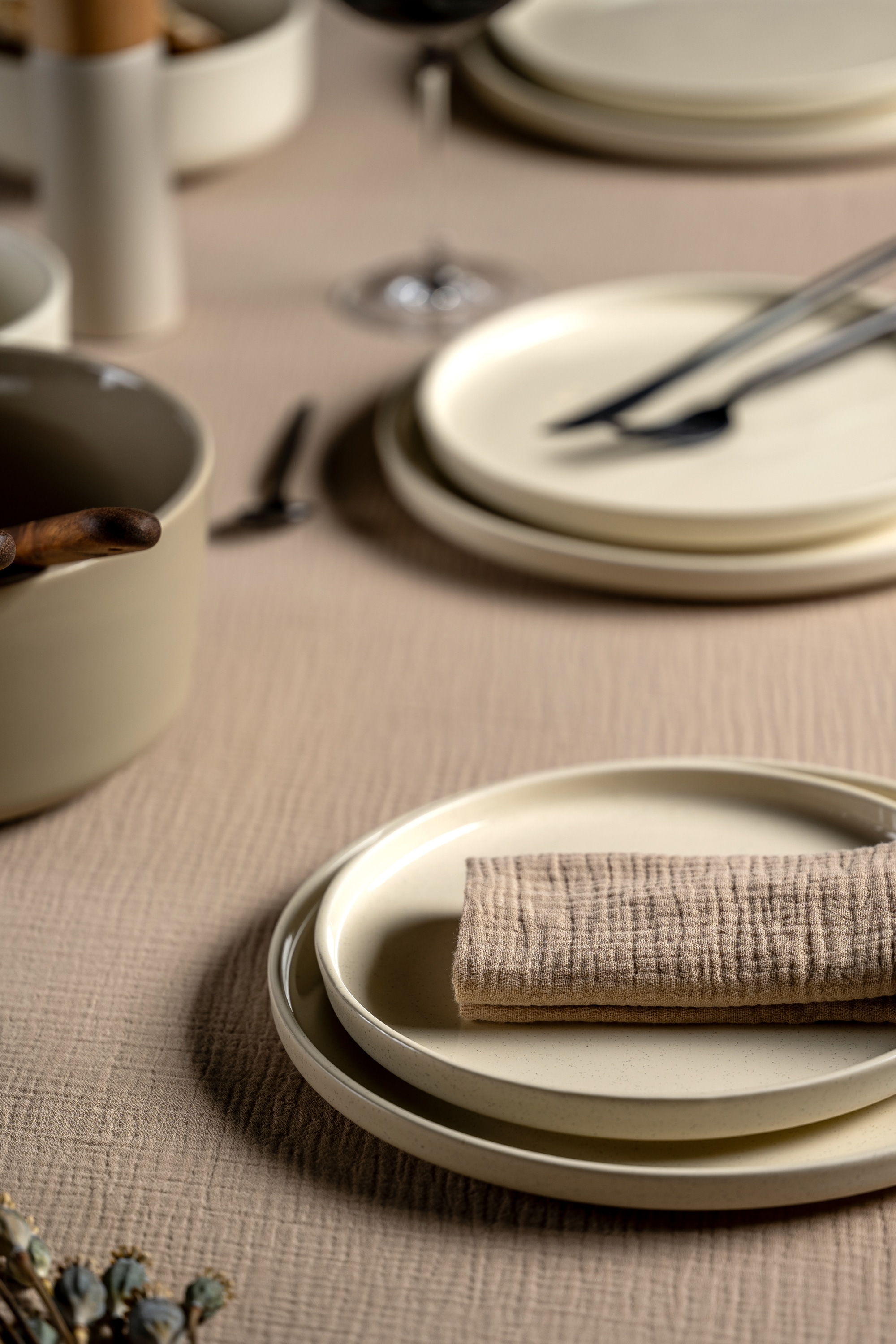 LEONARDO Teller-Set »Speiseteller ROMA, Keramikteller, ca. 22 cm, 6-teilig« Geschirr-Set, Service, spülmaschinengeeignet