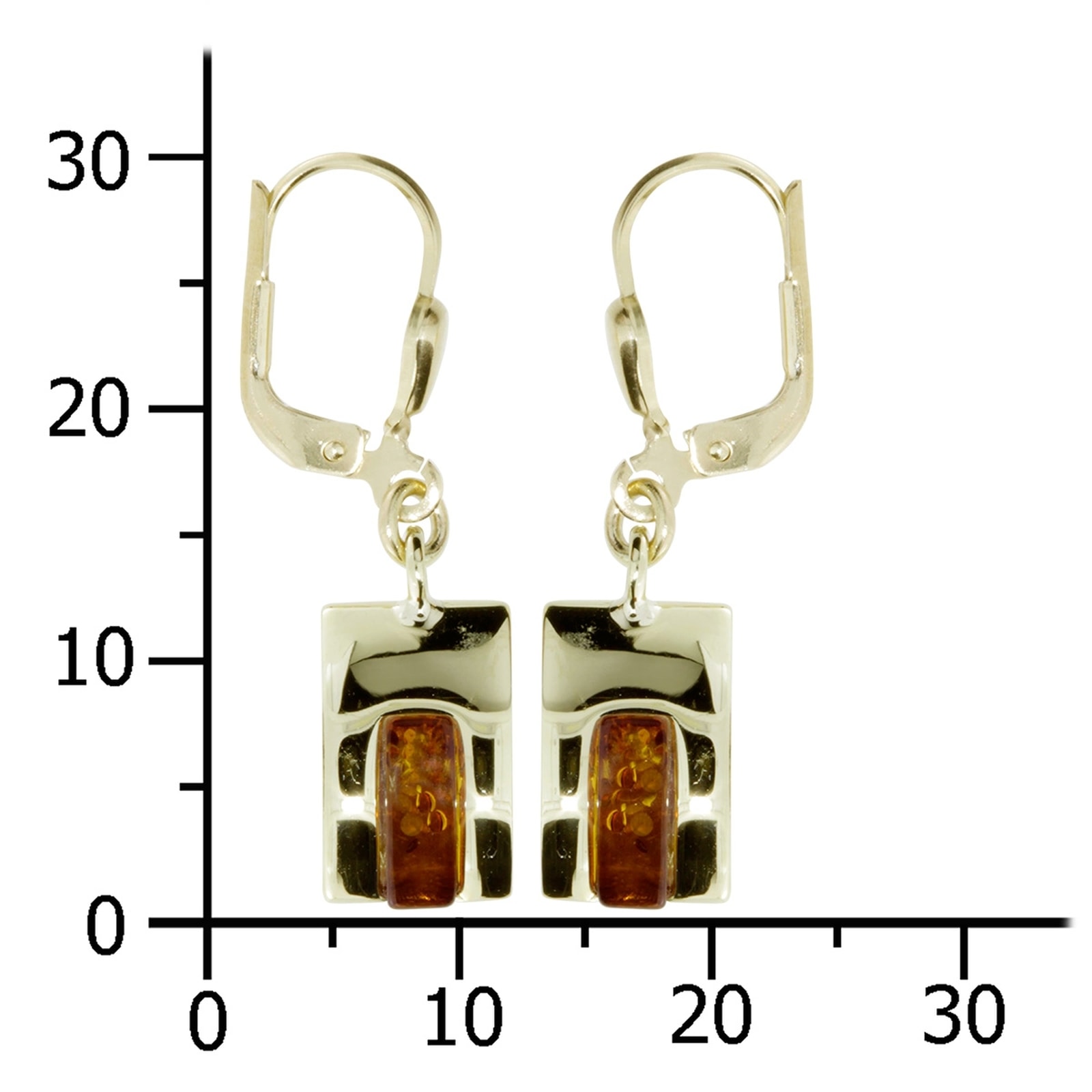 OSTSEE-SCHMUCK Paar Ohrhänger »- Zera - Gold 333/000 - Bernstein«