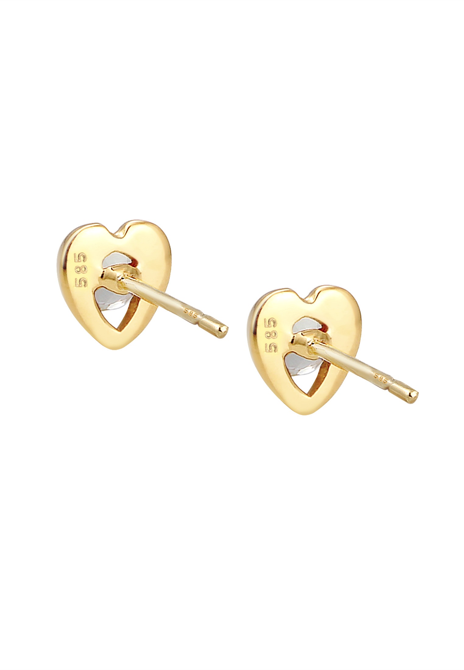 Elli Premium Paar Ohrstecker »Ohrringe Ohrstecker Herz Heart Topas Edelstein 585 Gelbgold«