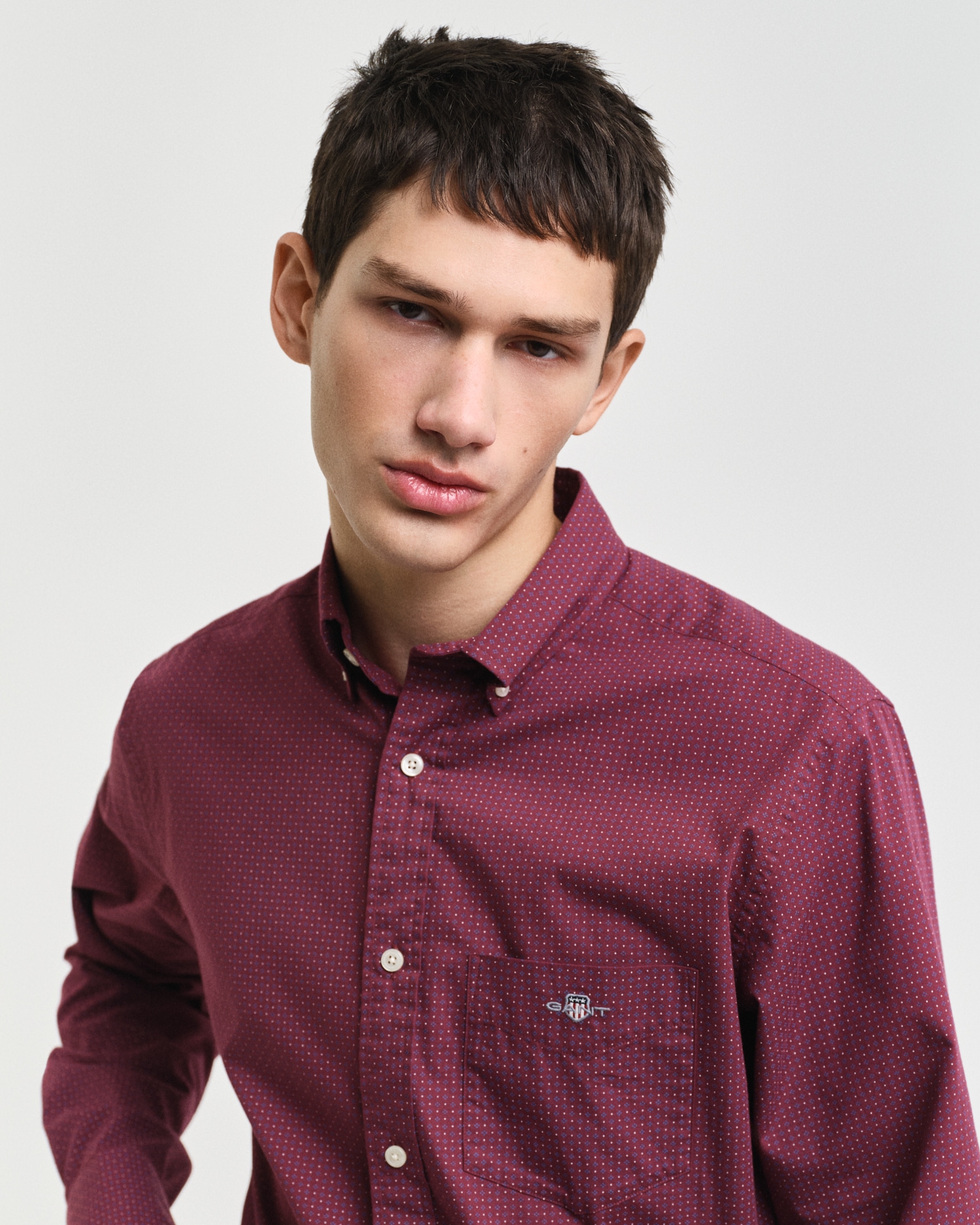 Gant Langarmhemd »REG MICRO PRINT SHIRT«, mit einem dezenten, durchgehenden Mikro-Print